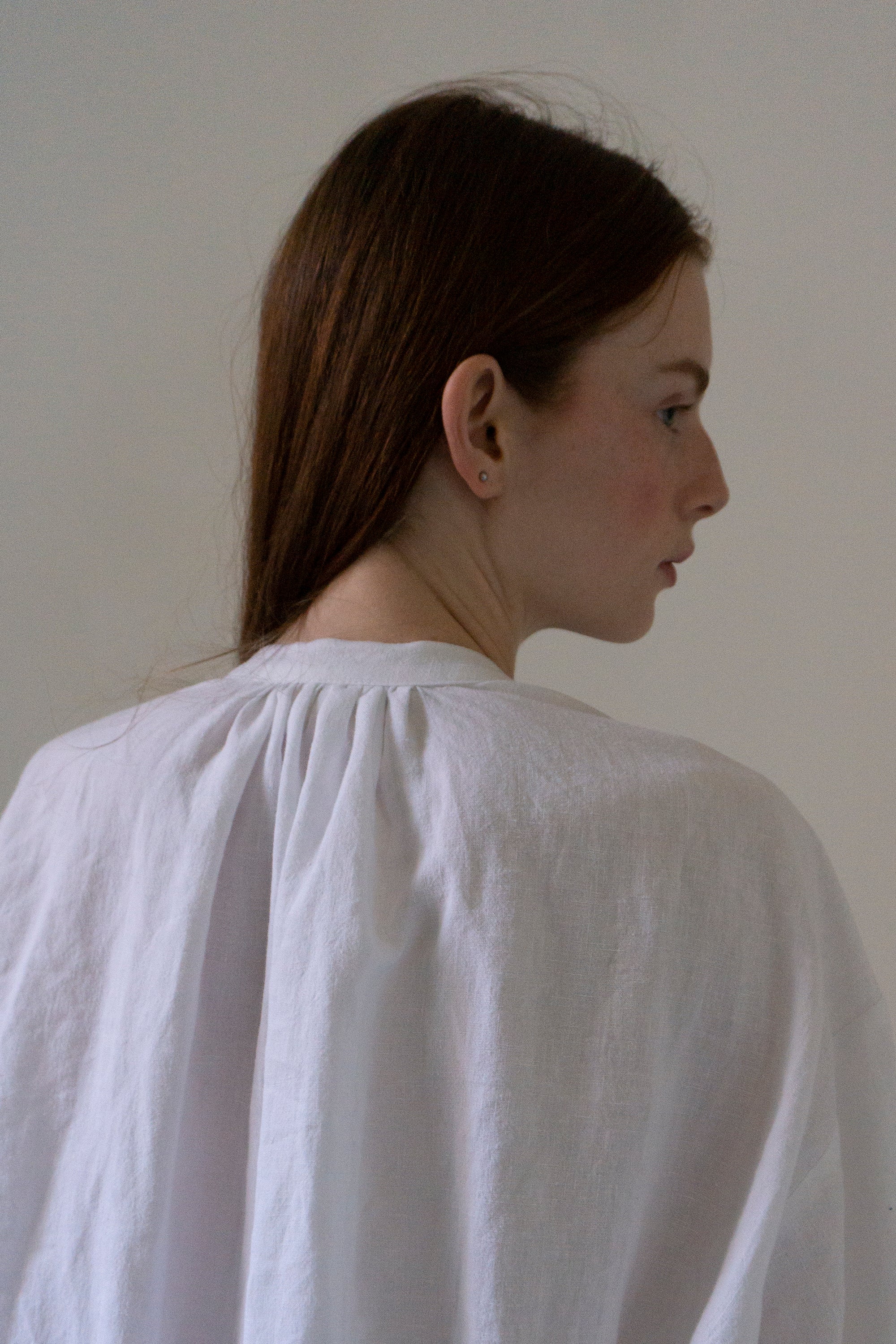 Severine Linen Dress - White (SIZE S-M)