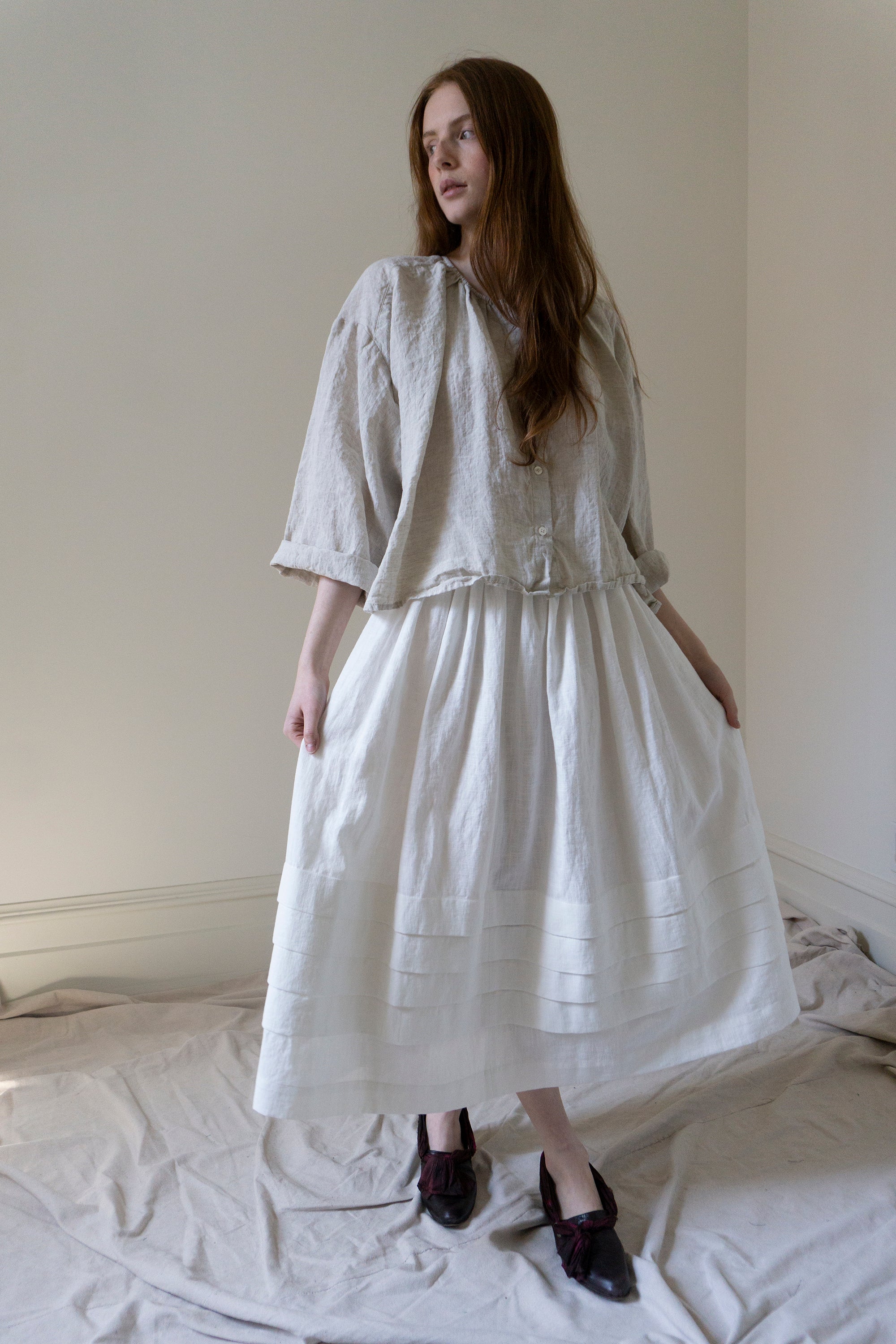 Sycamore Linen Shirt- Ecru