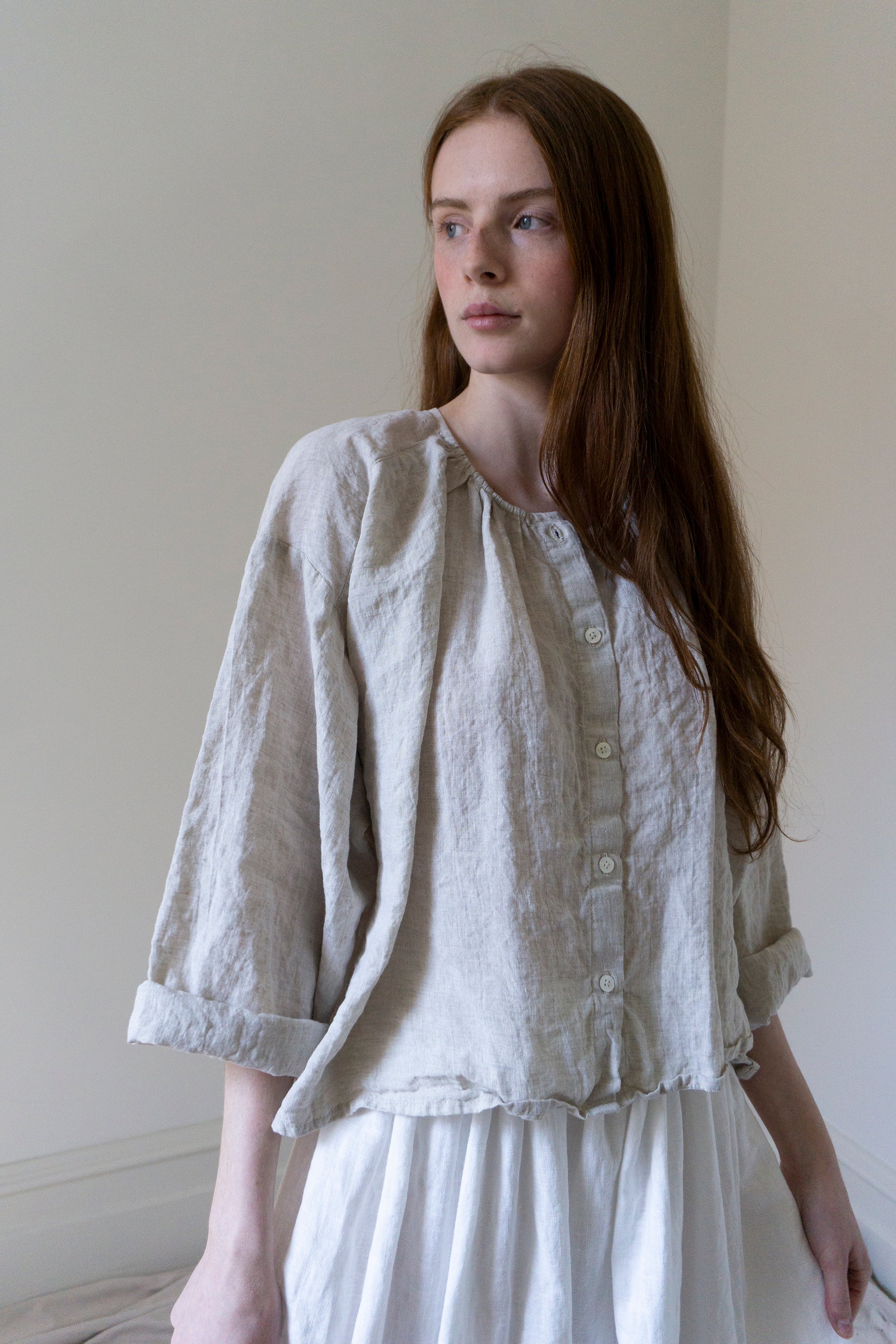 Sycamore Linen Shirt- Ecru