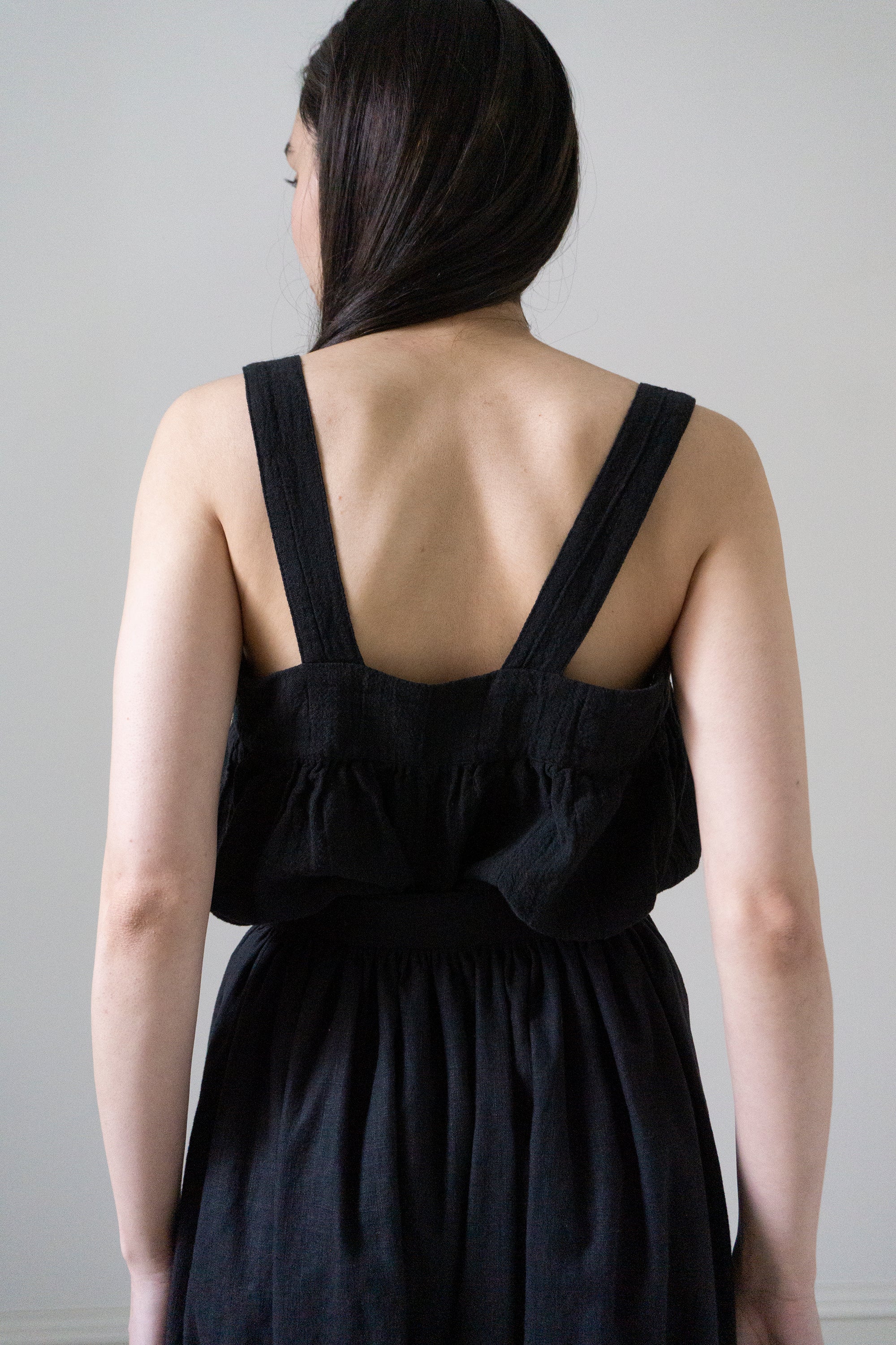 Claude Linen Top - Black (SIZE L)
