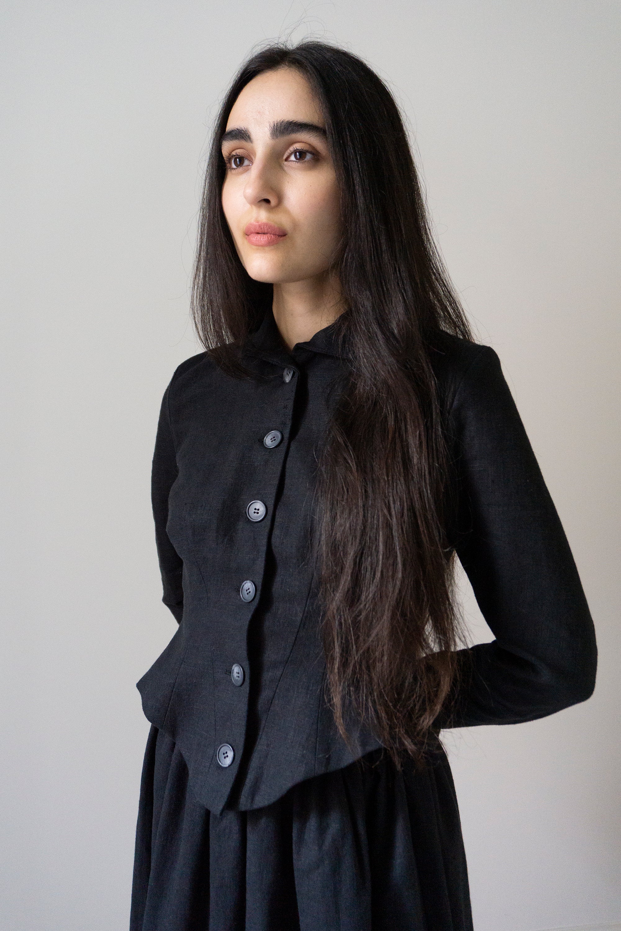 Hawthorne Linen Jacket - Black