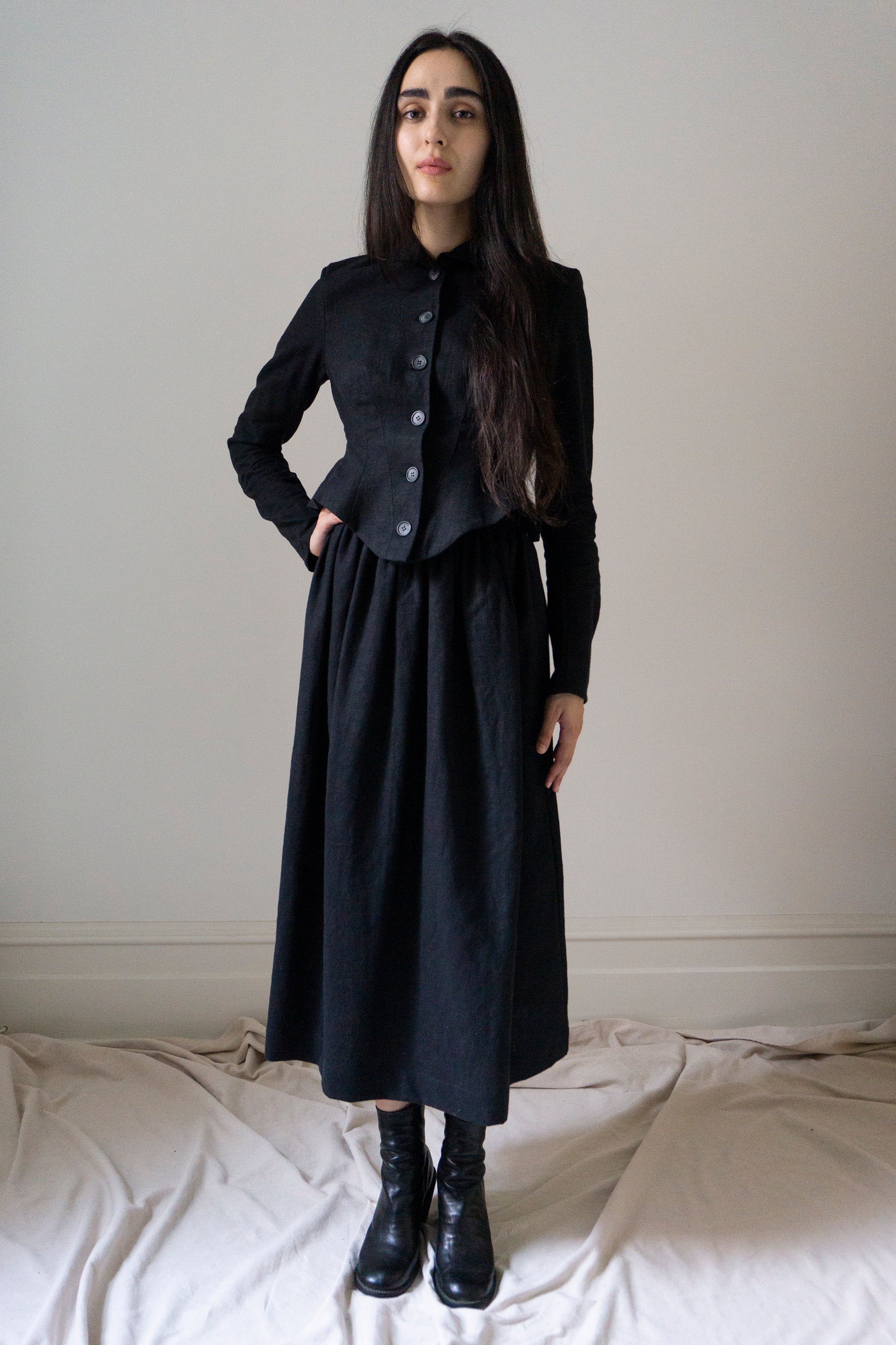 Hawthorne Linen Jacket - Black