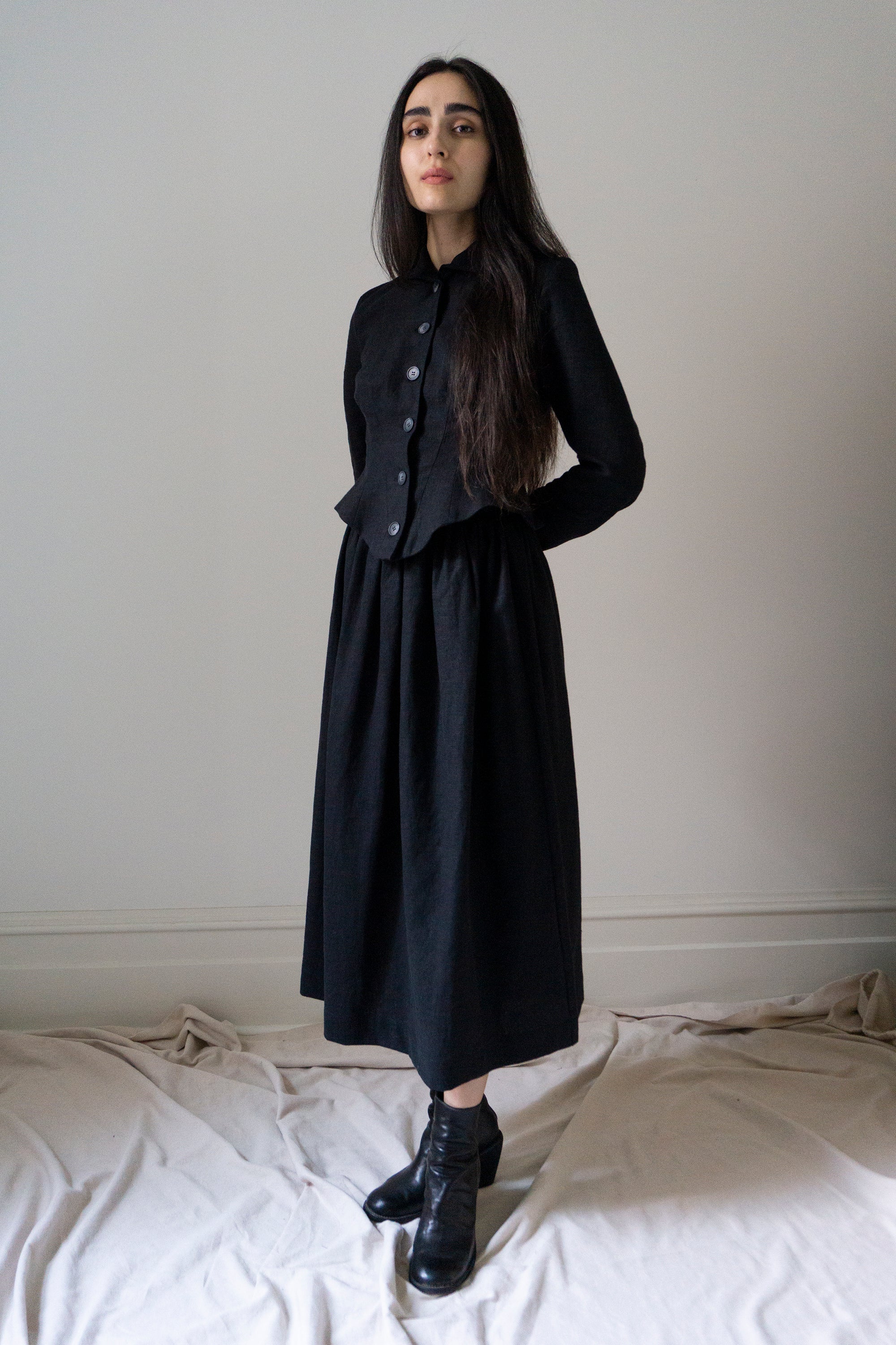 Hawthorne Linen Jacket - Black