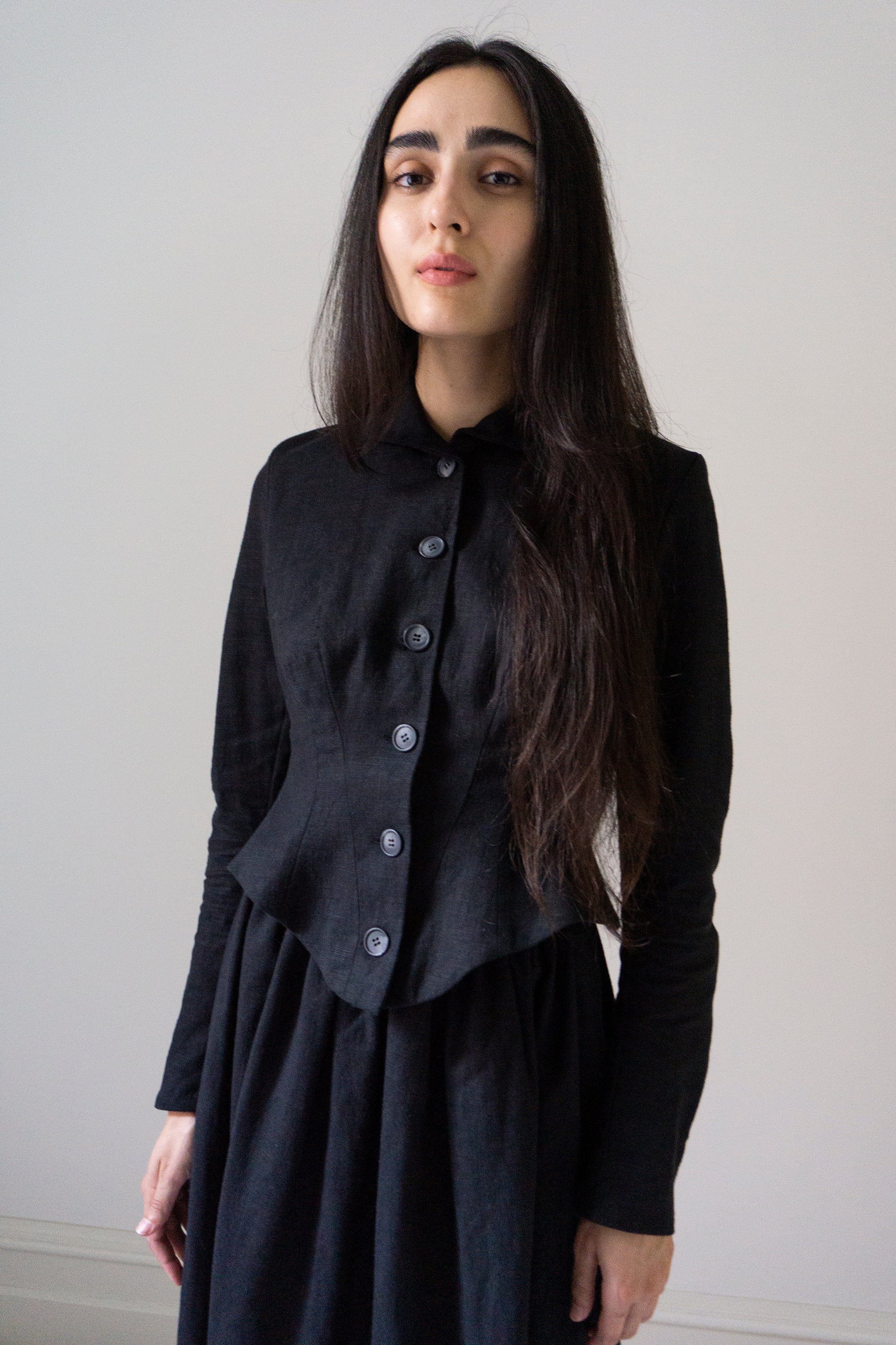 Hawthorne Linen Jacket - Black