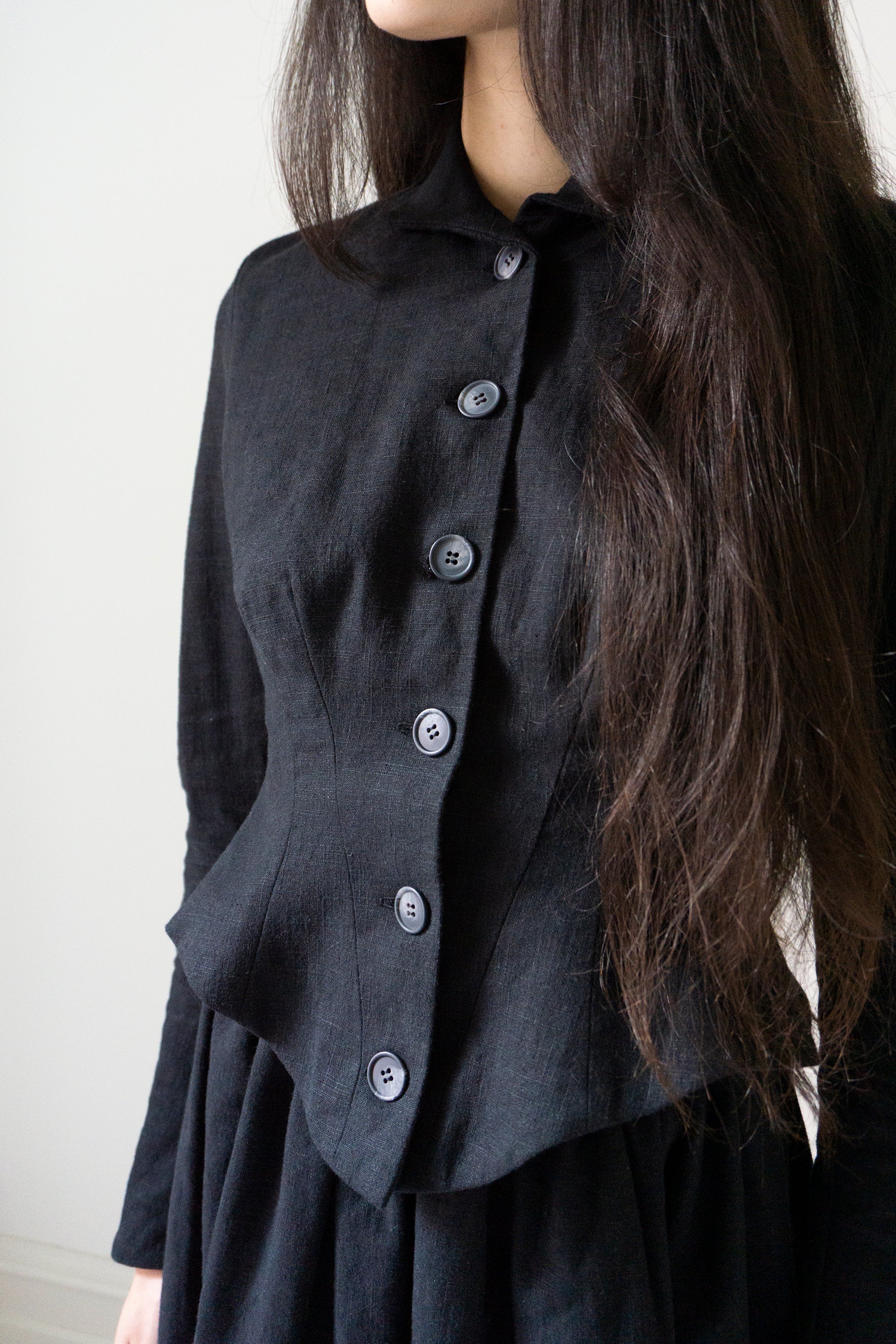 Hawthorne Linen Jacket - Black