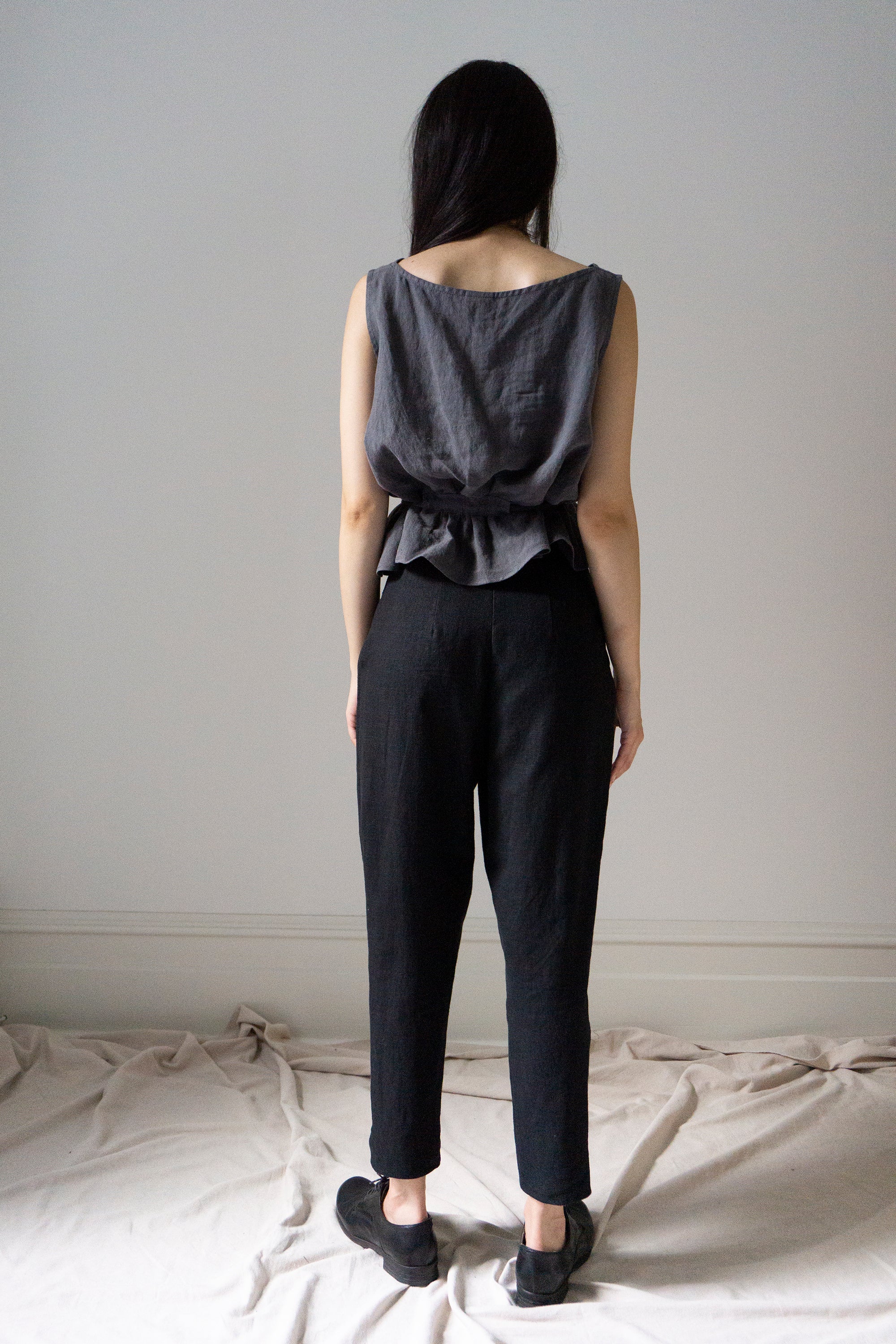 Simone Linen Trousers - Black (SIZE XS)