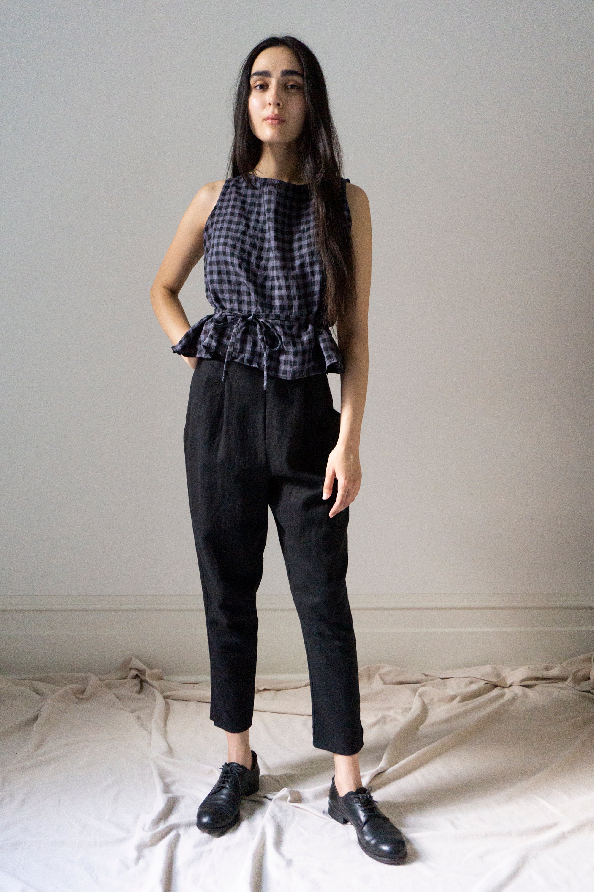 Simone Linen Trousers - Black (SIZE XS)