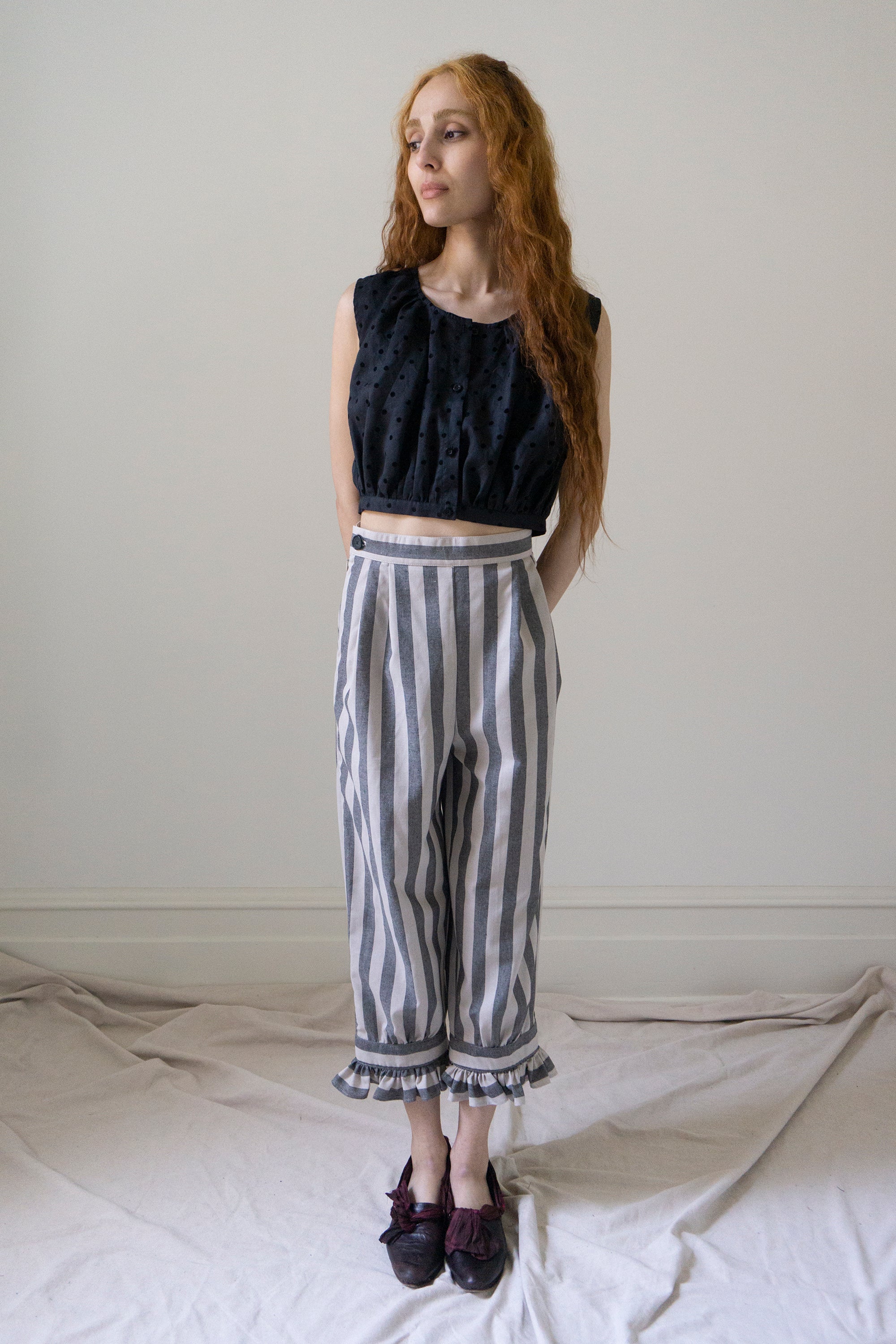 Ceres Linen Bloomers - Stripe