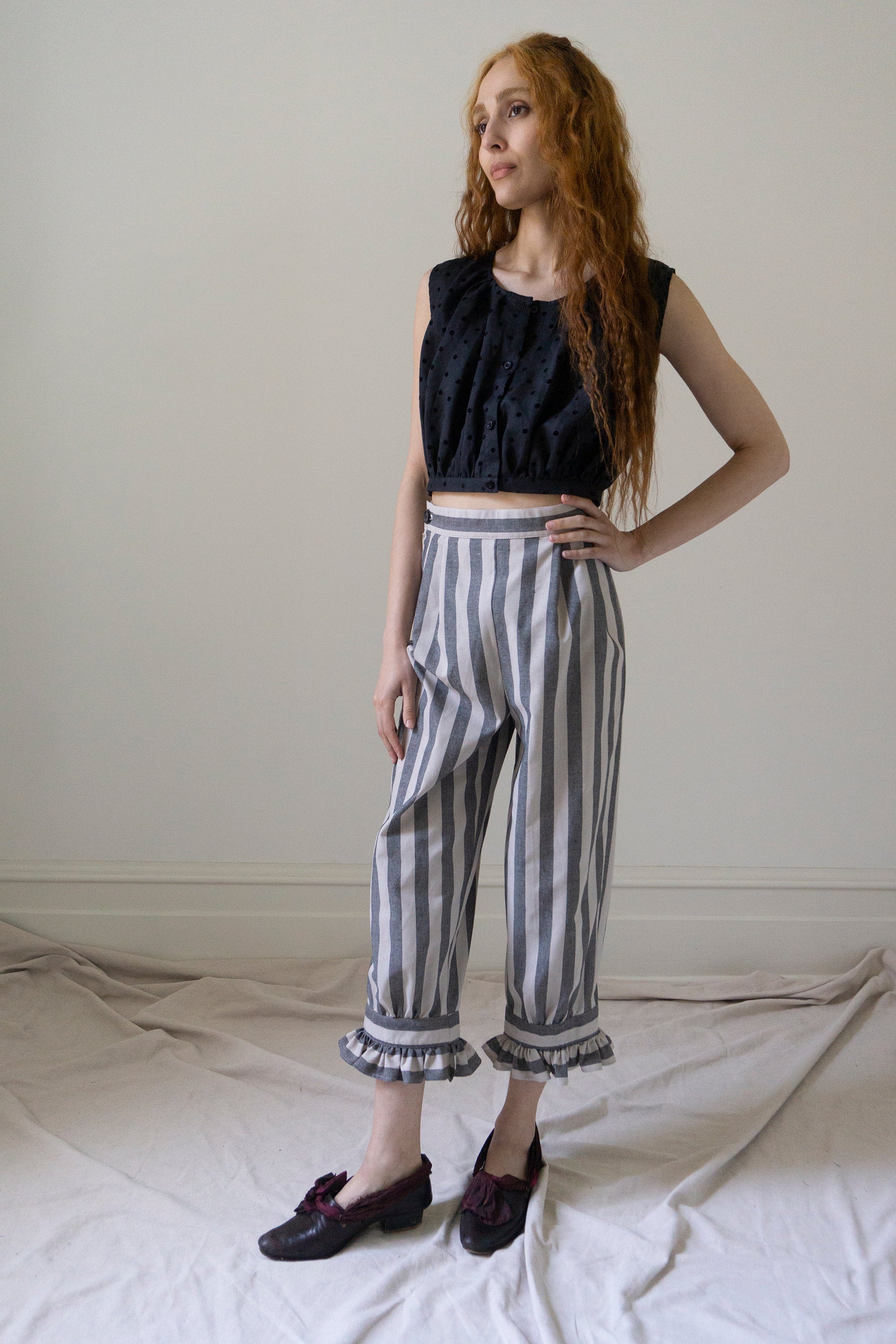 Ceres Linen Bloomers - Stripe