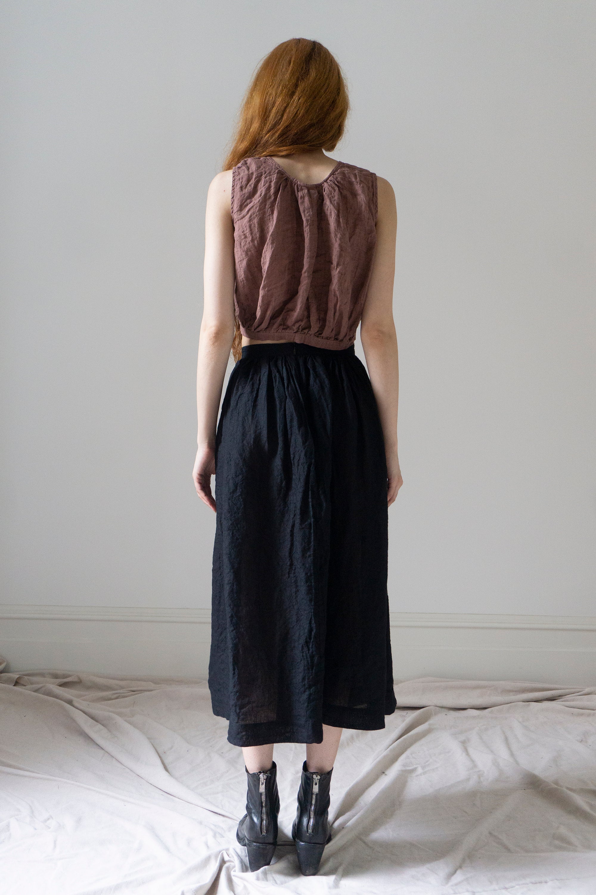Viola Linen Top - Rose