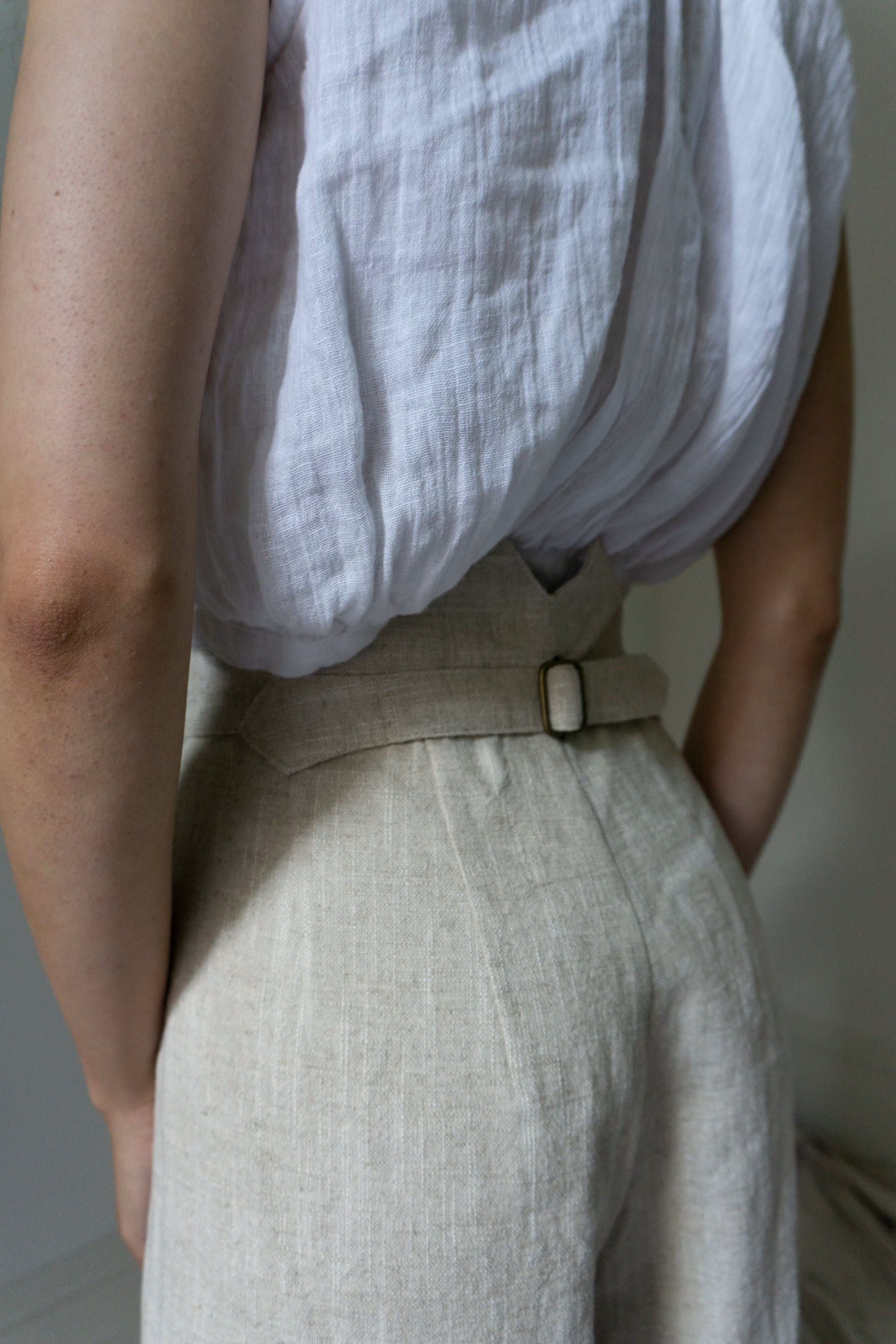 Davis Linen Trousers - Ecru (SIZE XS)