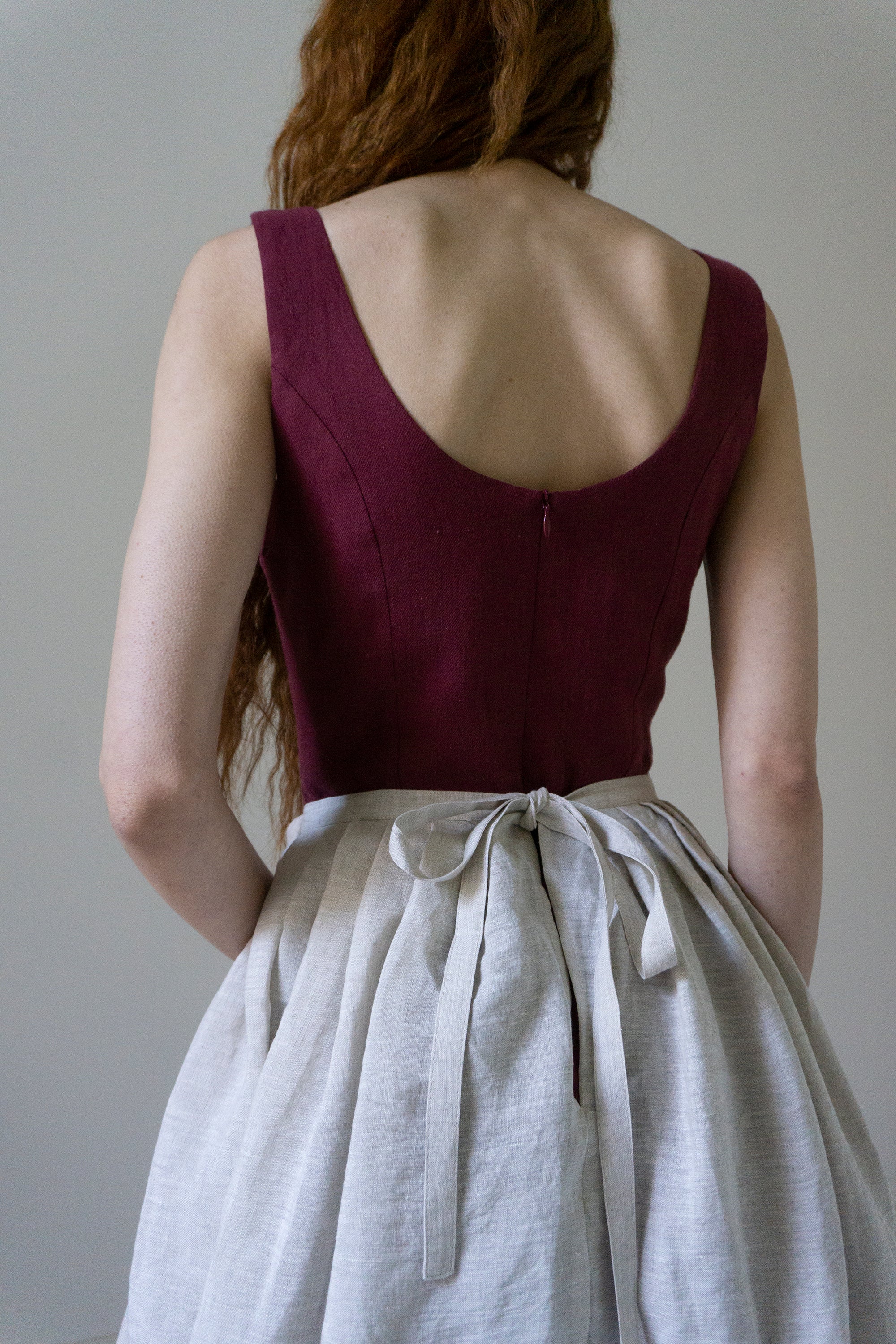 Elleri Apron Skirt - Ecru