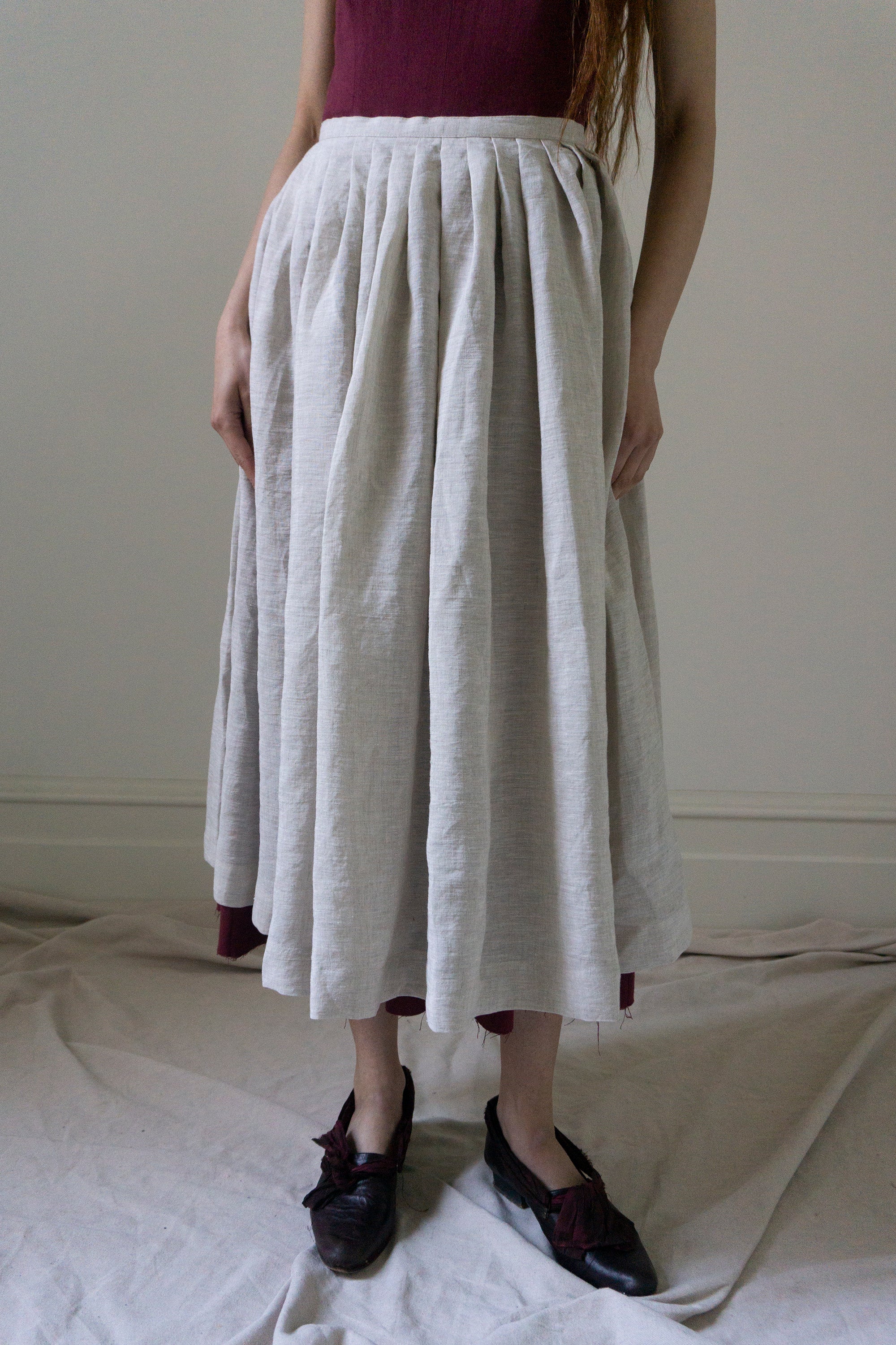Elleri Apron Skirt - Ecru