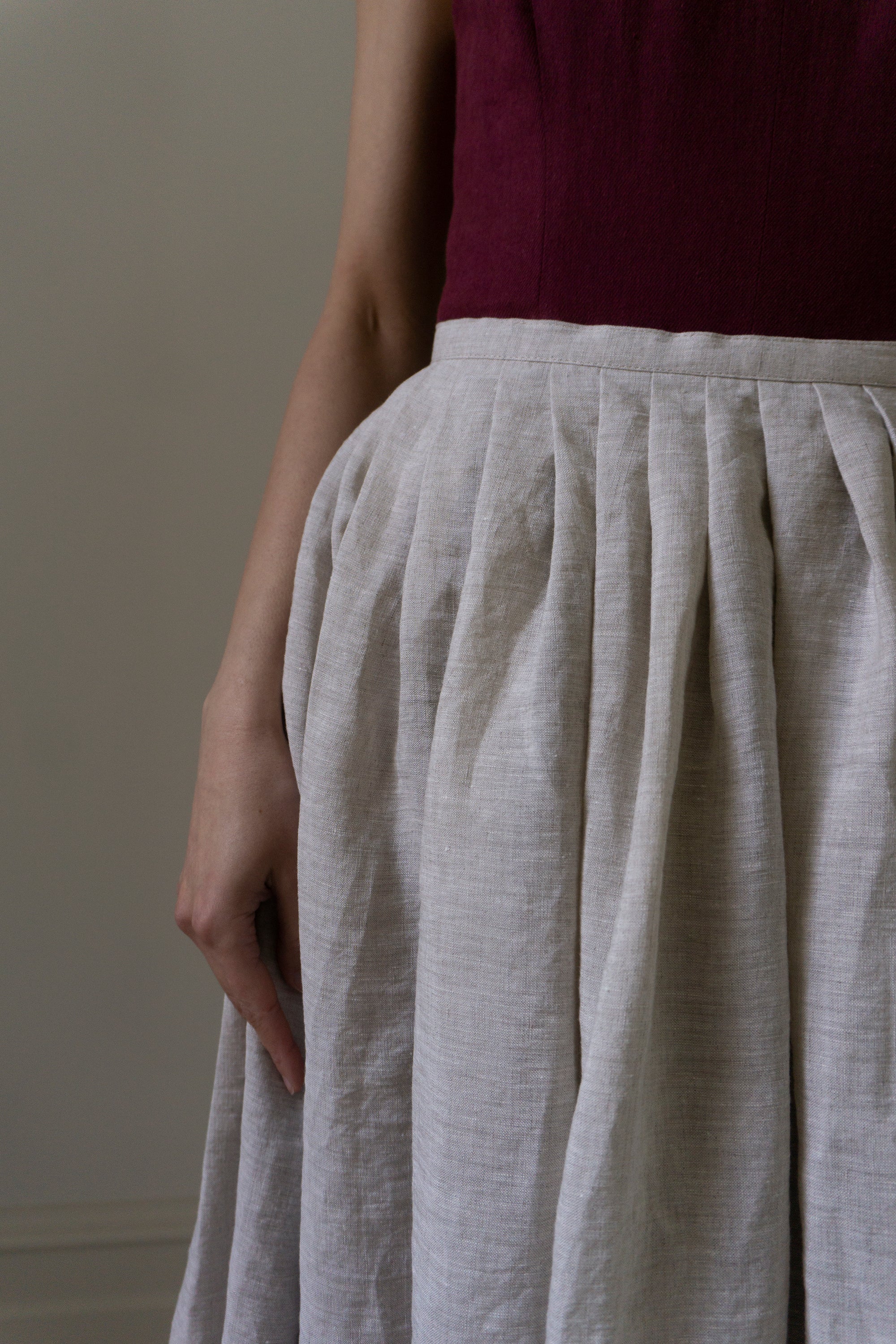 Elleri Apron Skirt - Ecru