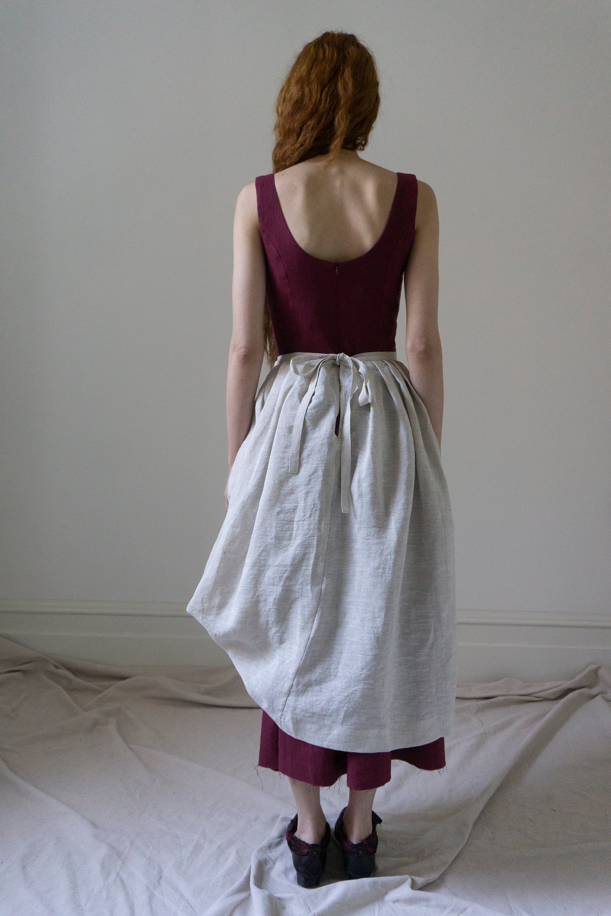 Elleri Apron Skirt - Ecru