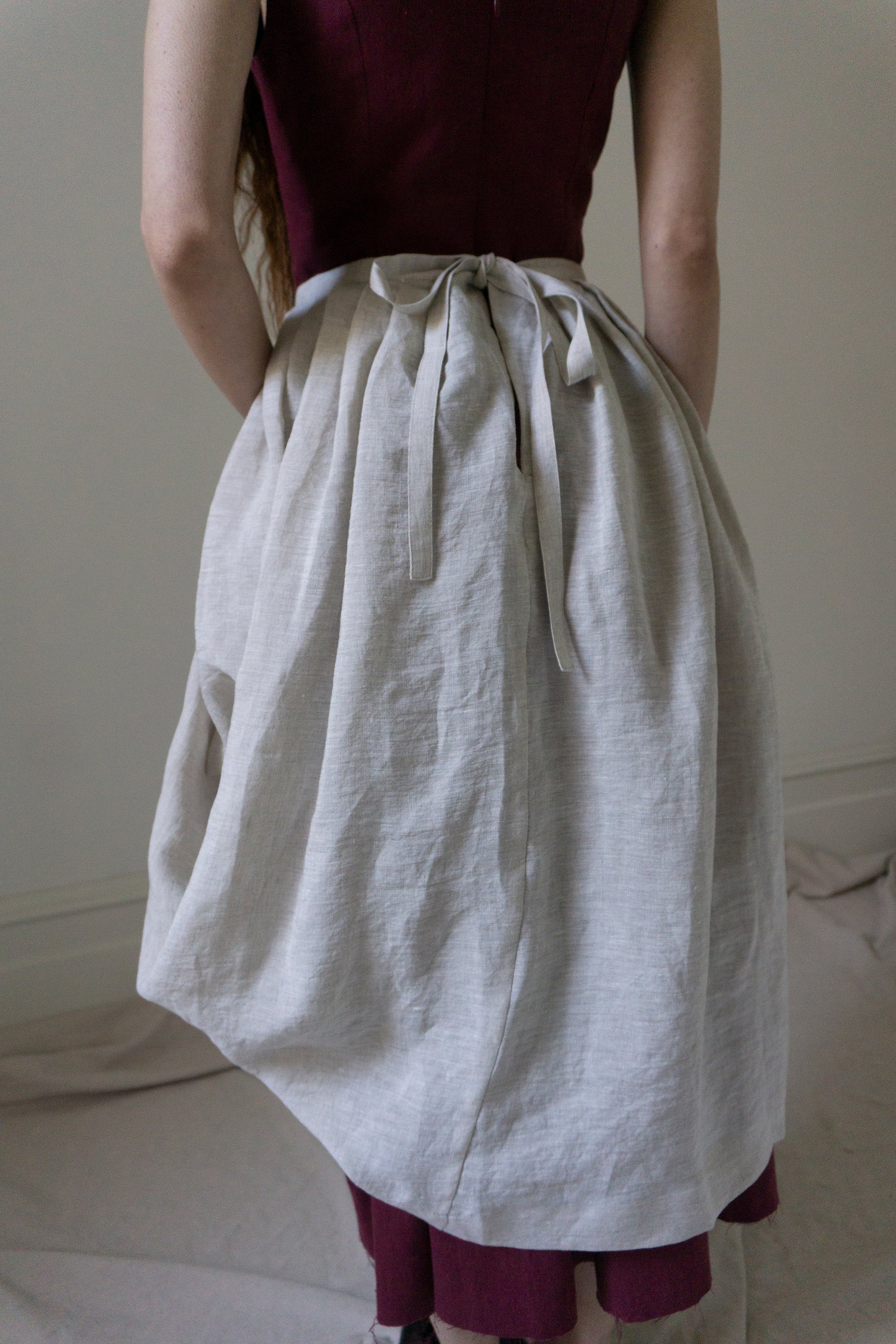 Elleri Apron Skirt - Ecru