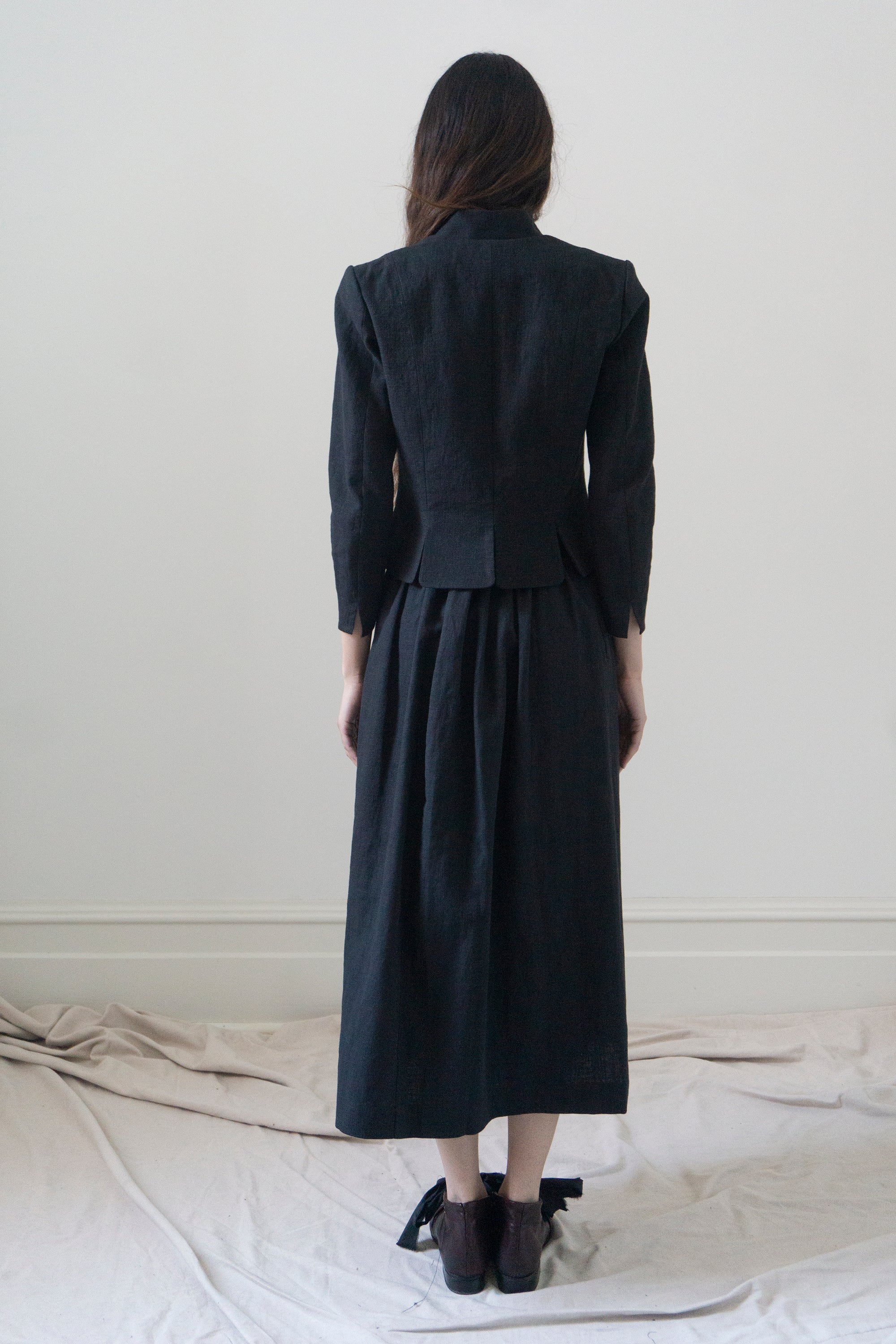 Marla Linen Skirt - Black