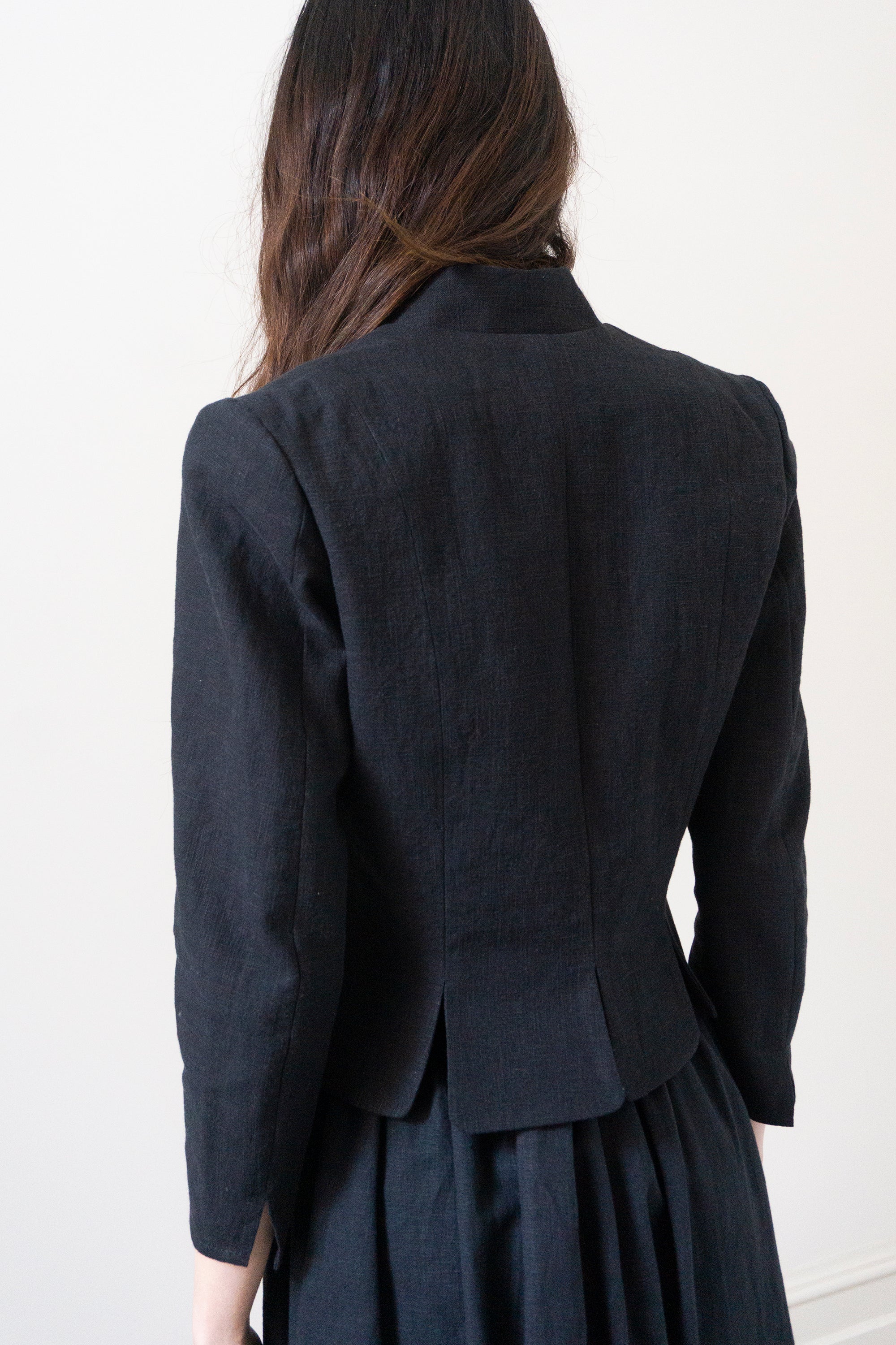 Elspeth Jacket - Black Linen
