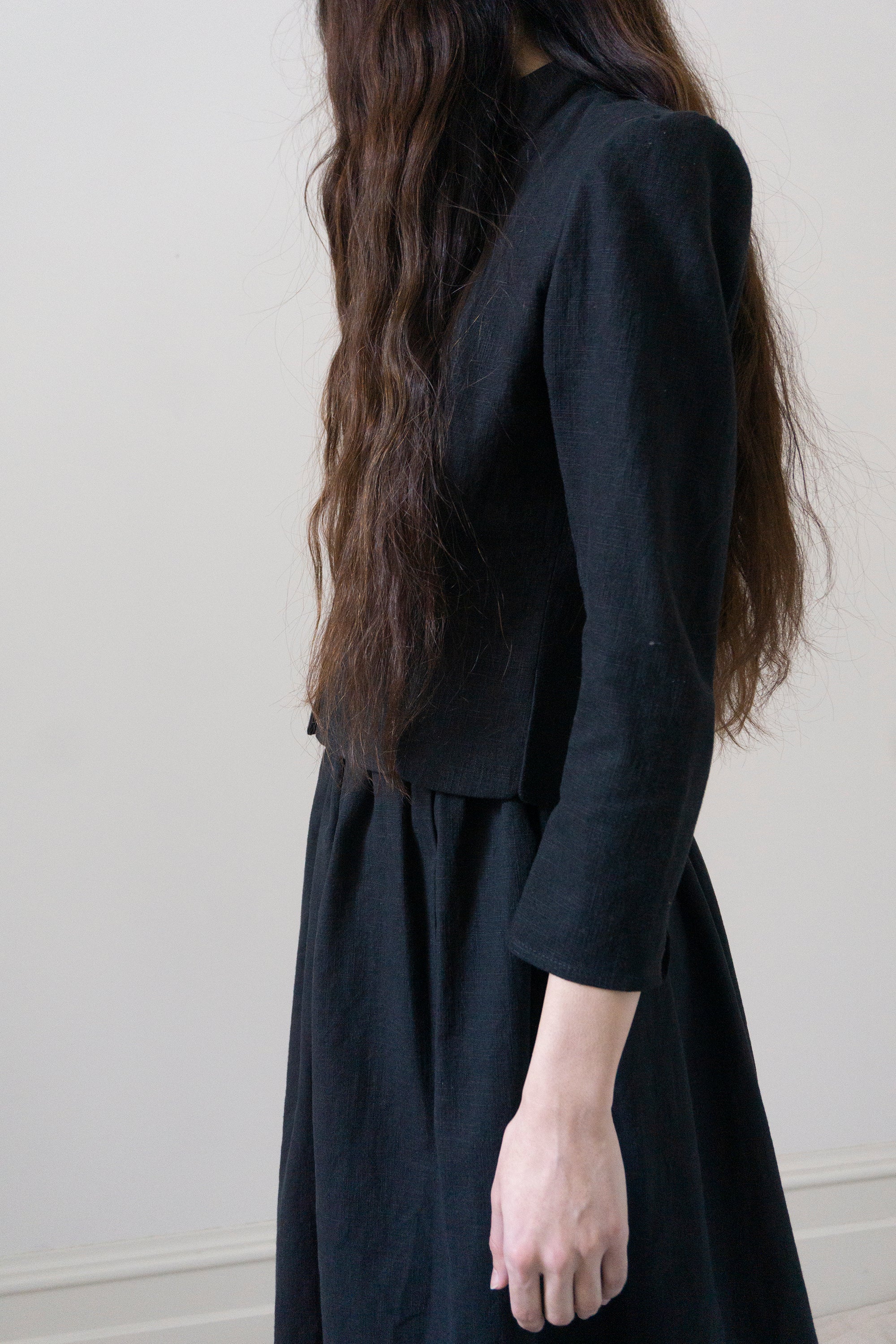 Elspeth Jacket - Black Linen