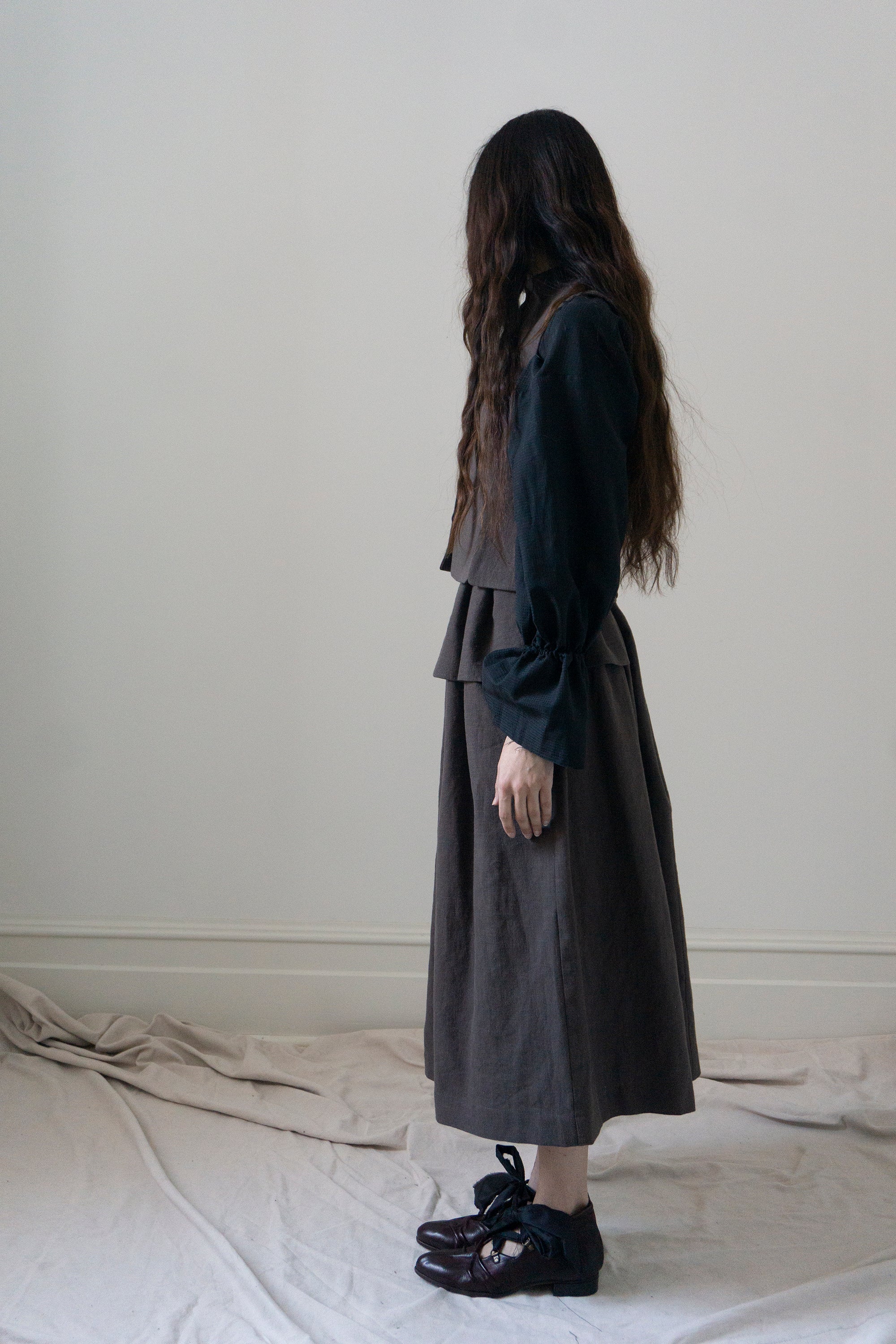 Nova Linen Skirt - Brown