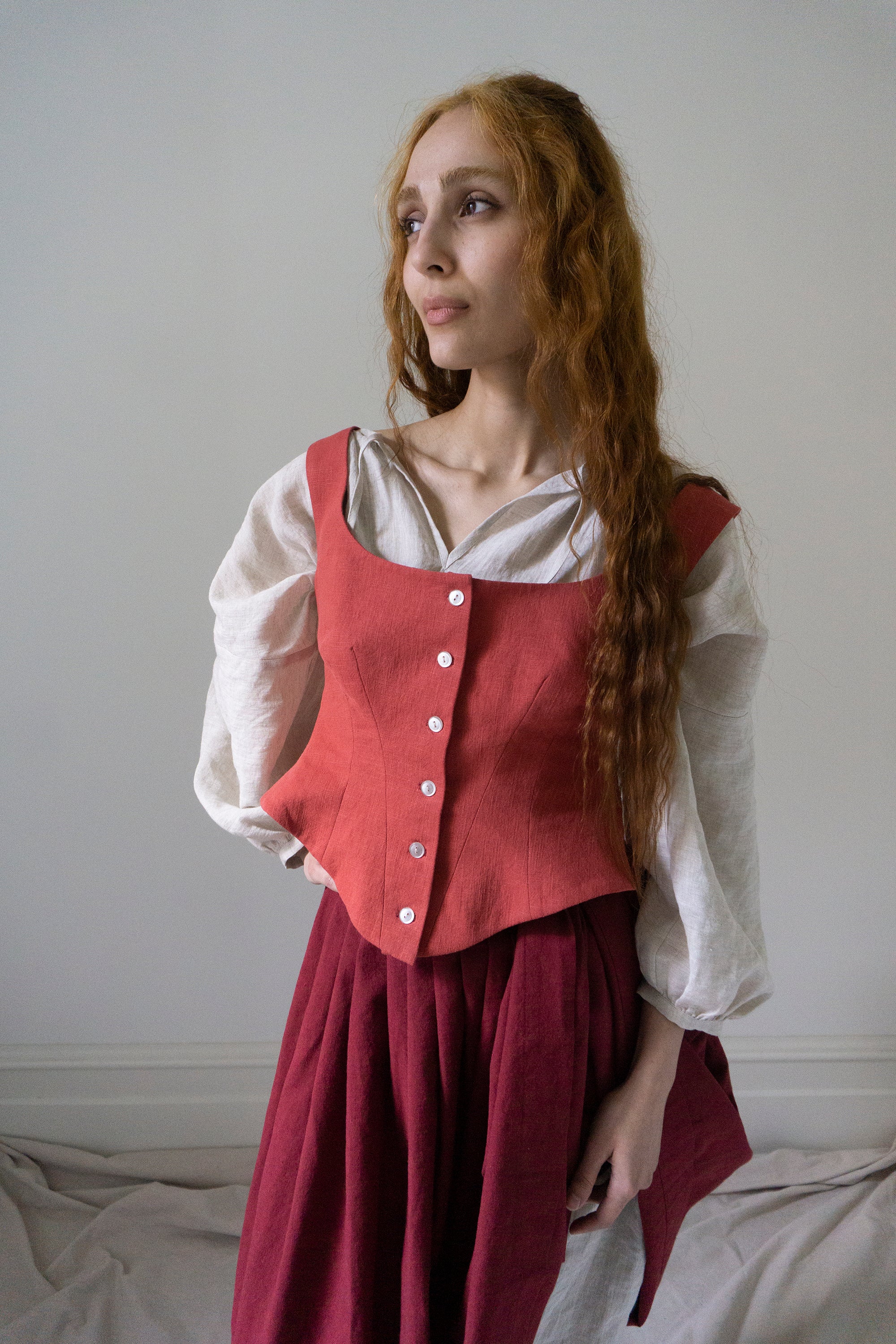 Hawthorne Bodice - Cerise