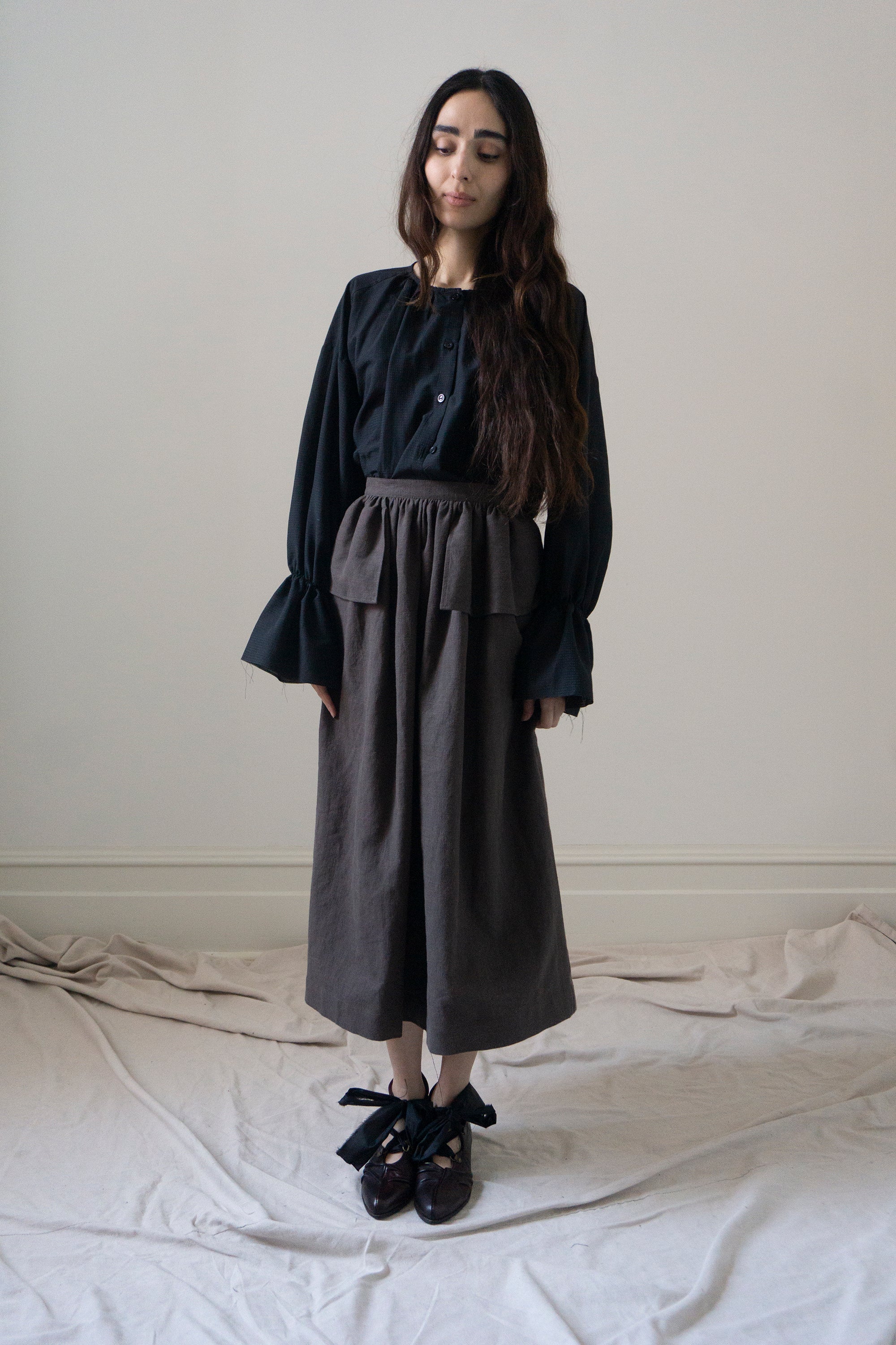 Nova Linen Skirt - Brown