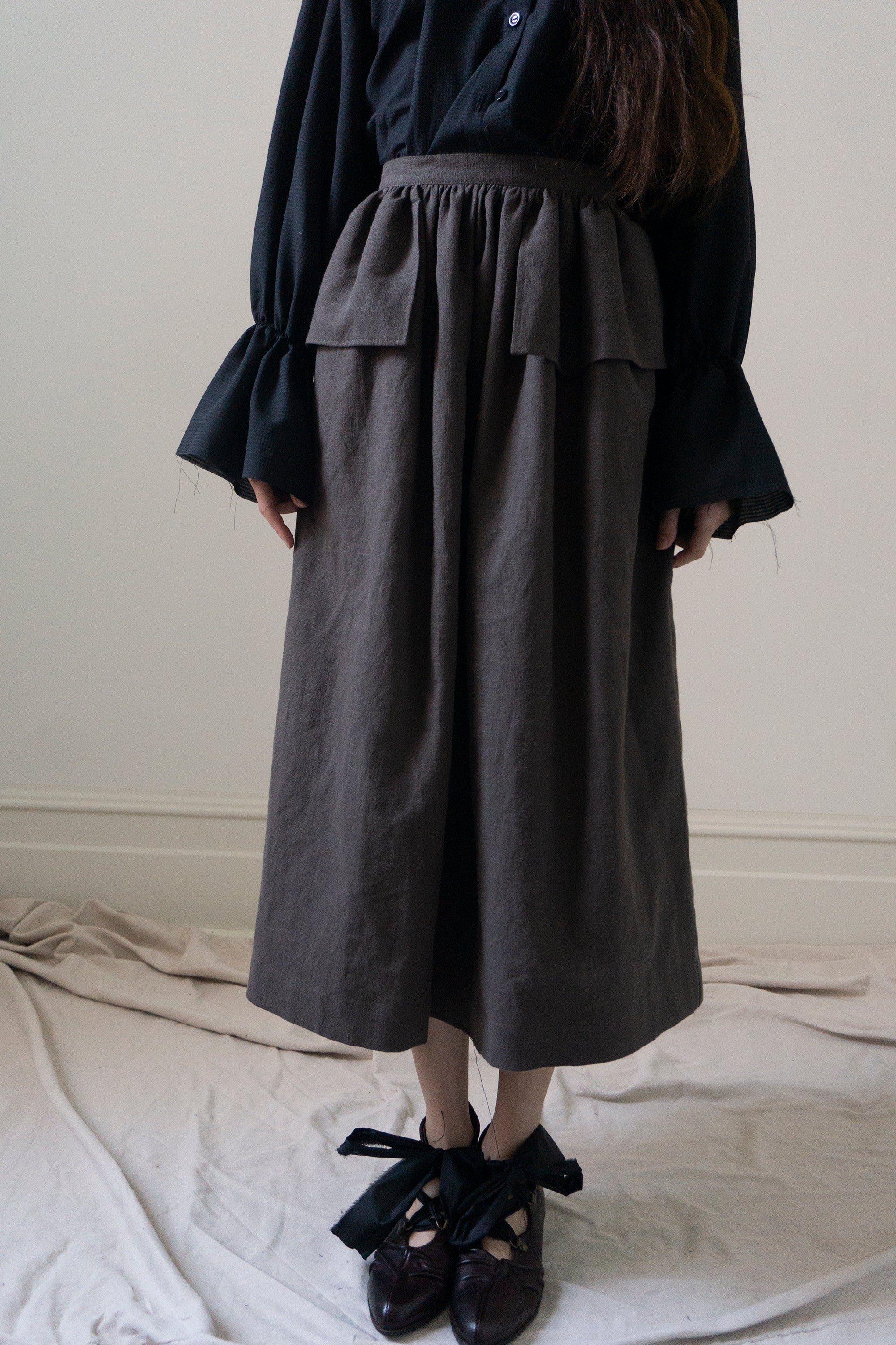 Nova Linen Skirt - Brown