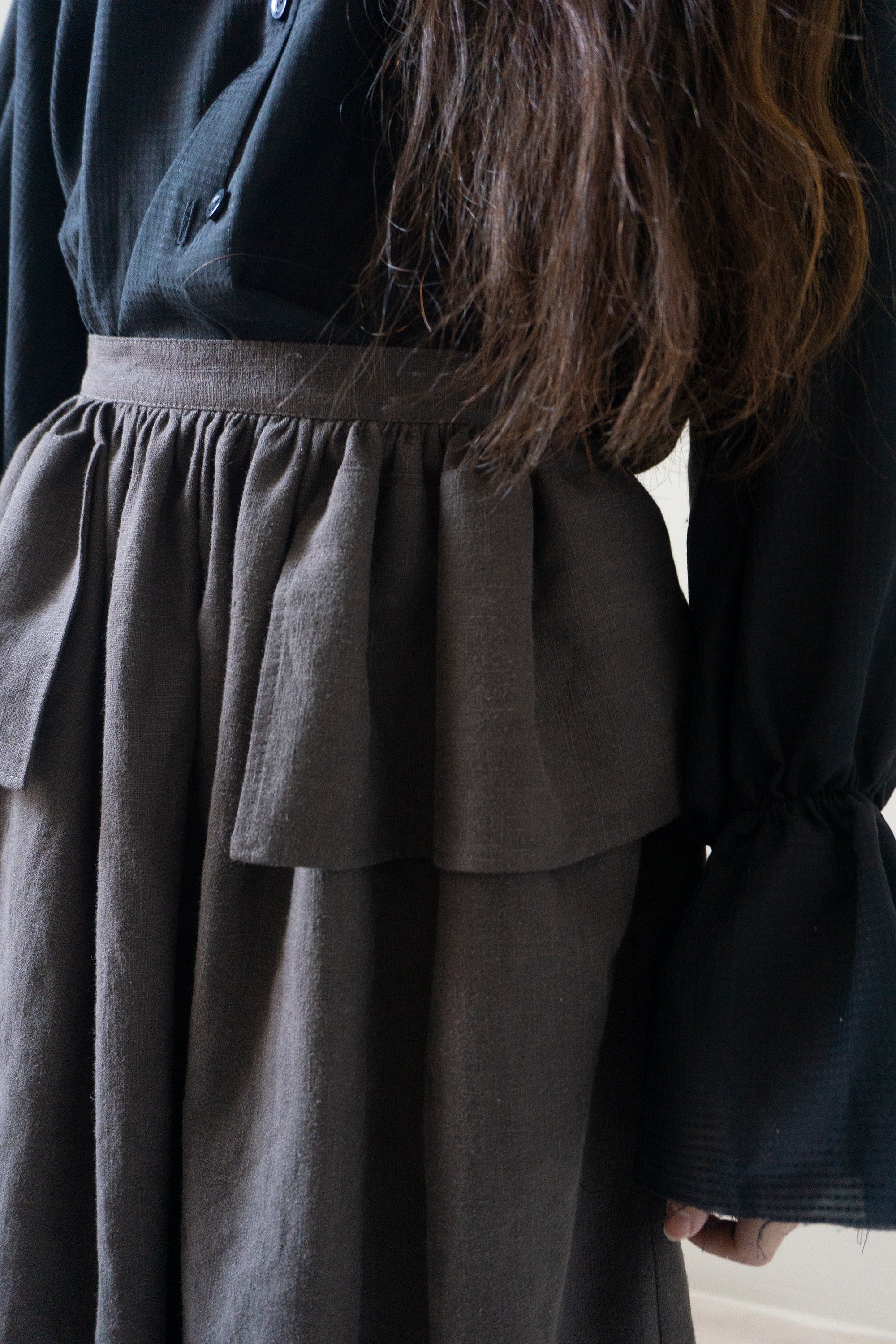 Nova Linen Skirt - Brown