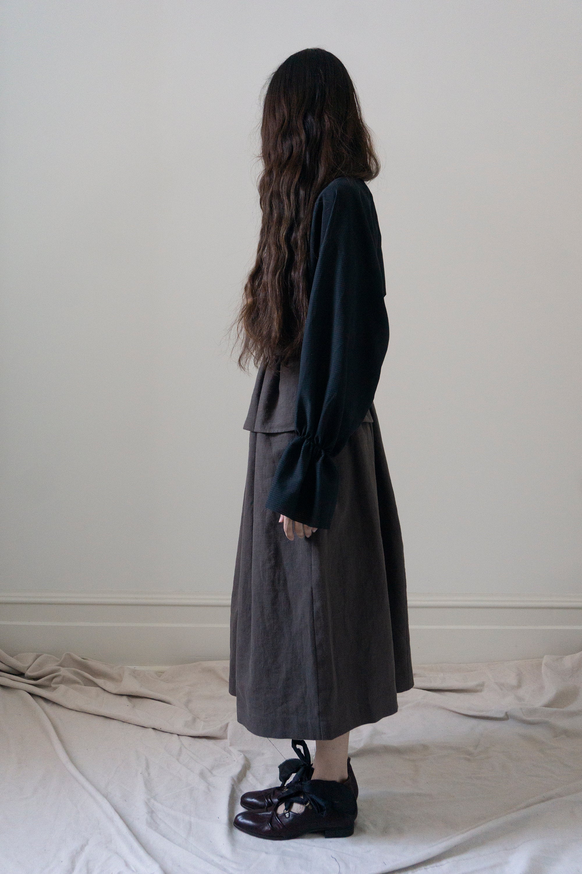 Nova Linen Skirt - Brown