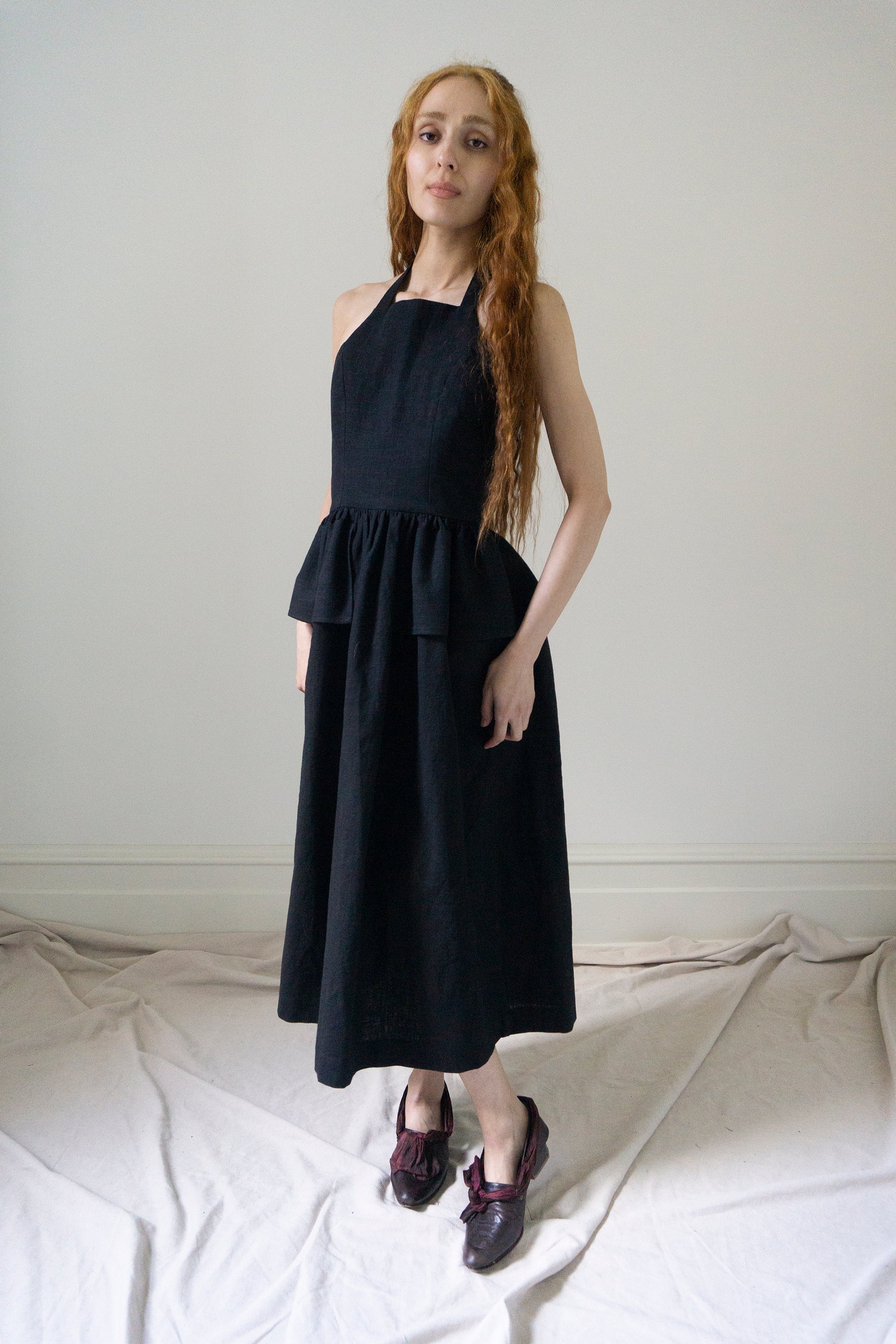Marion Linen Dress - Black