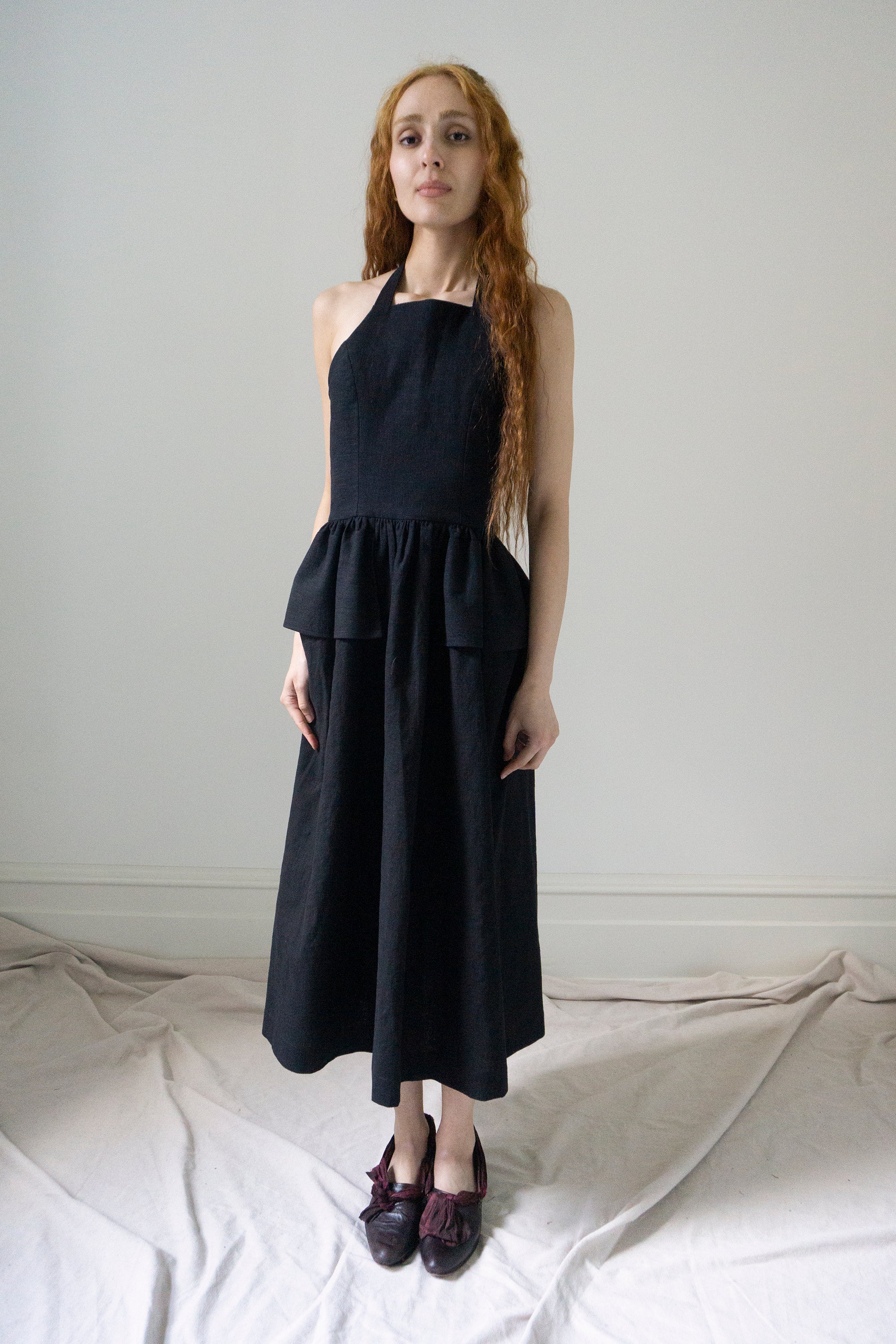 Marion Linen Dress - Black