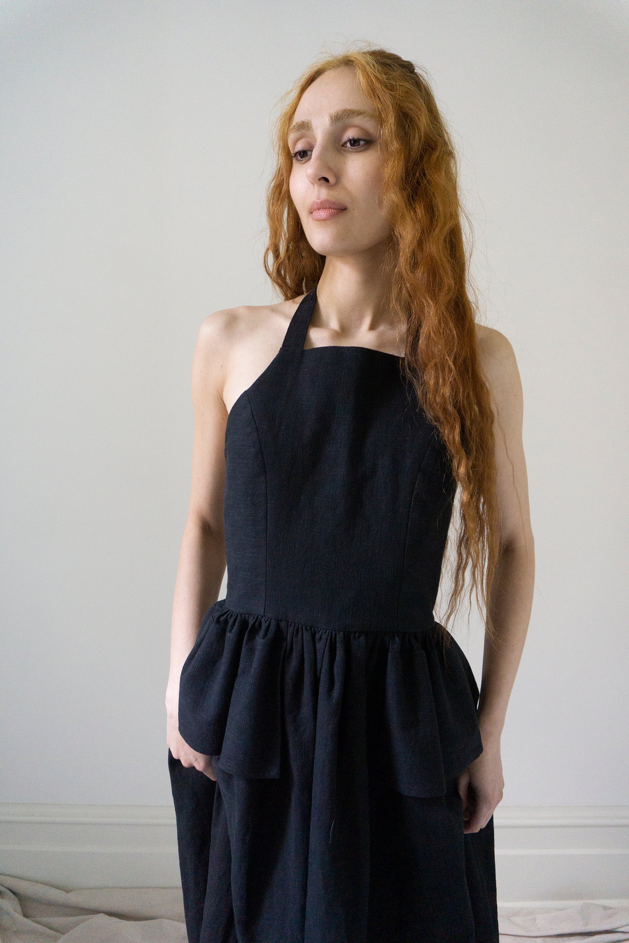 Marion Linen Dress - Black