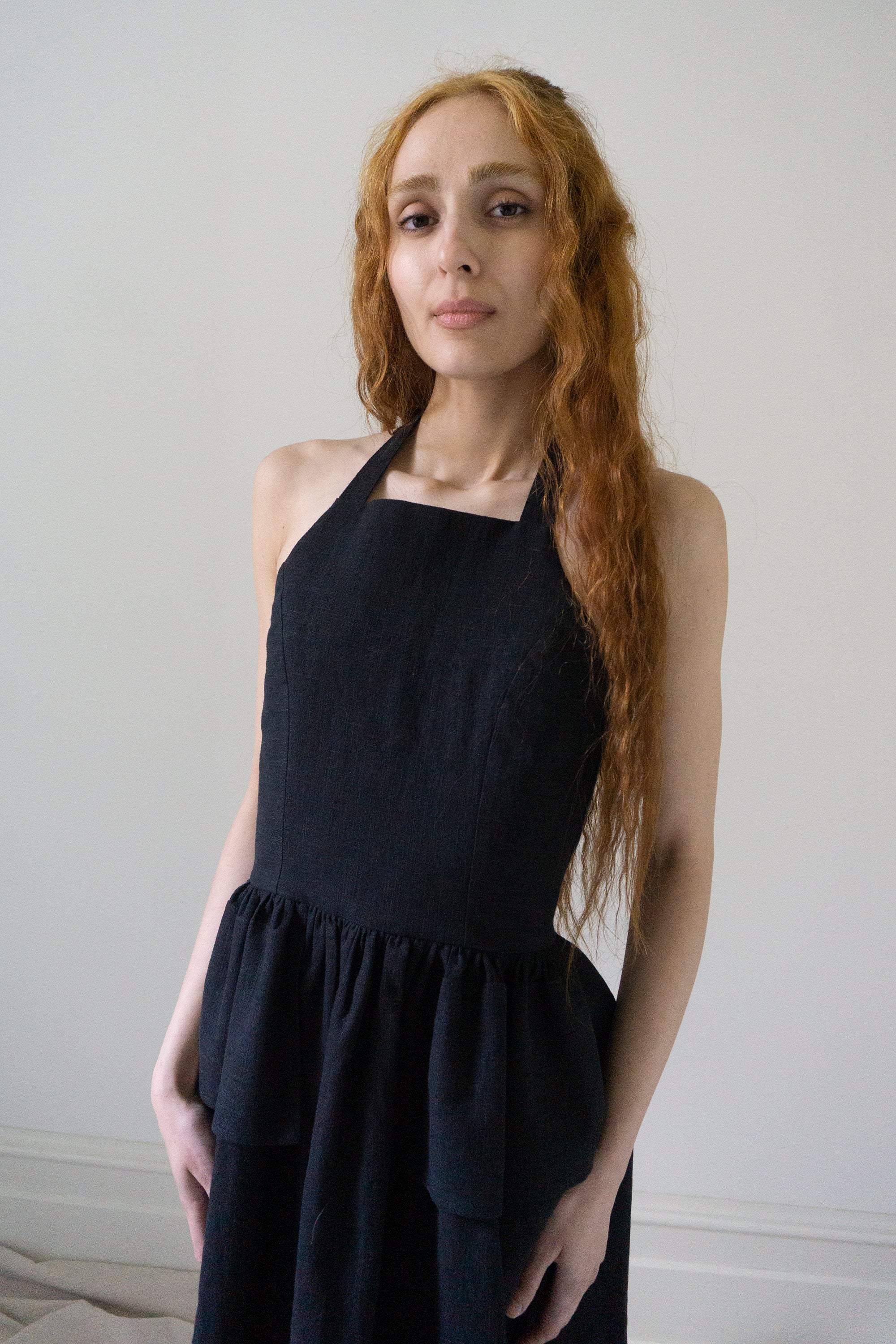Marion Linen Dress - Black