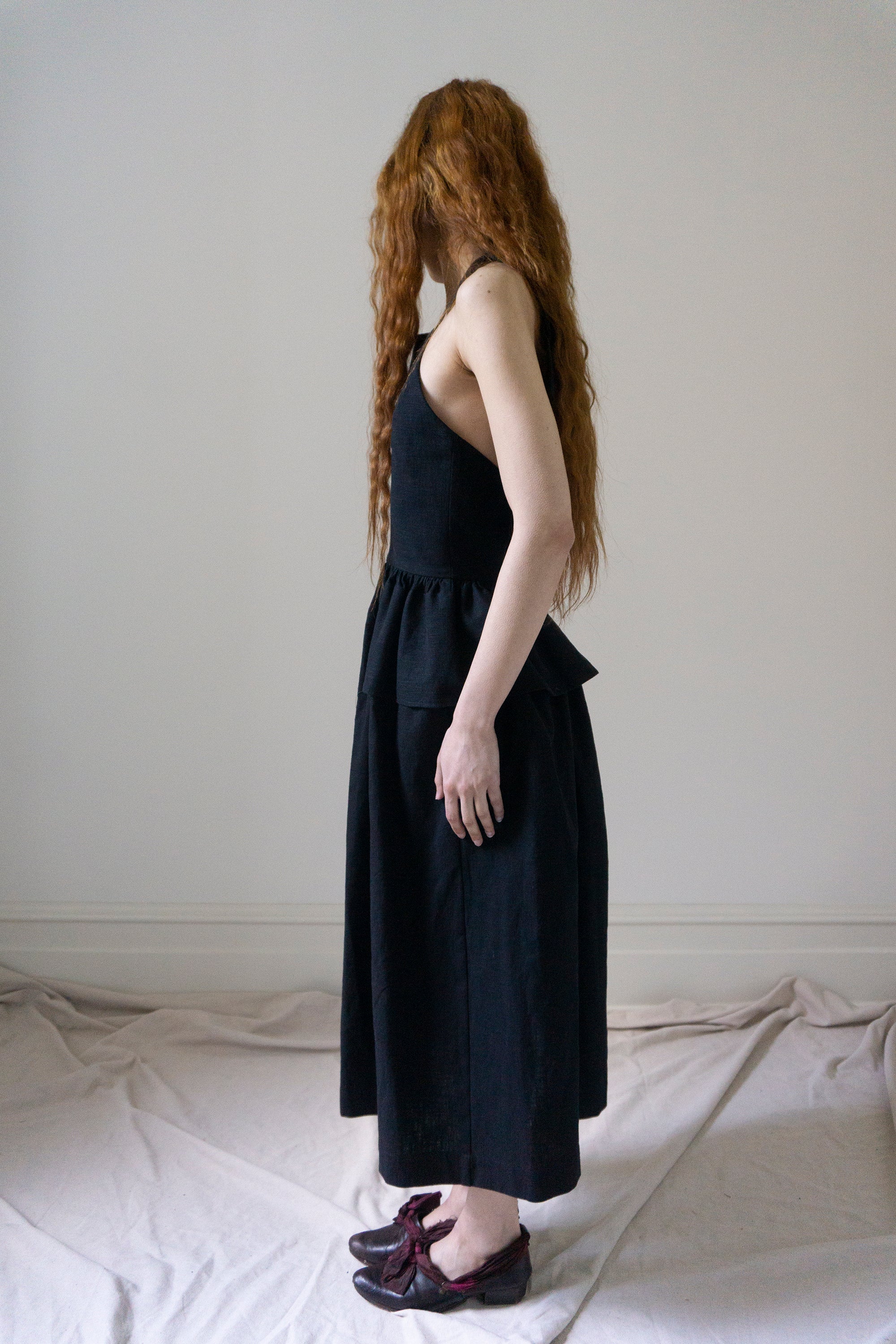 Marion Linen Dress - Black