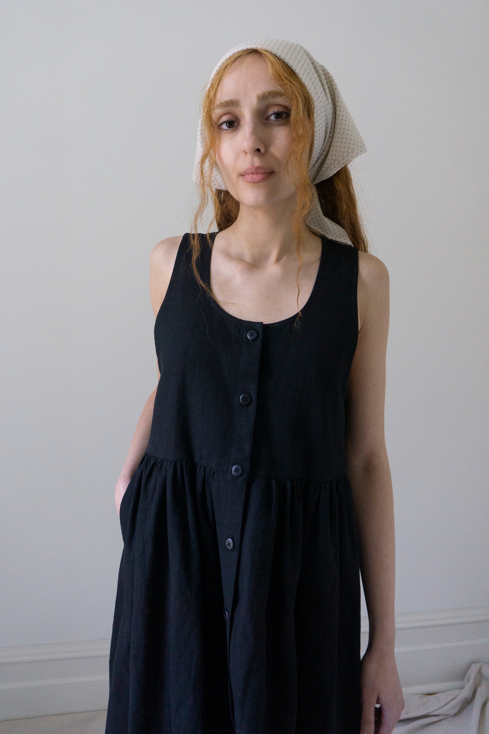 Scarf - White Calico
