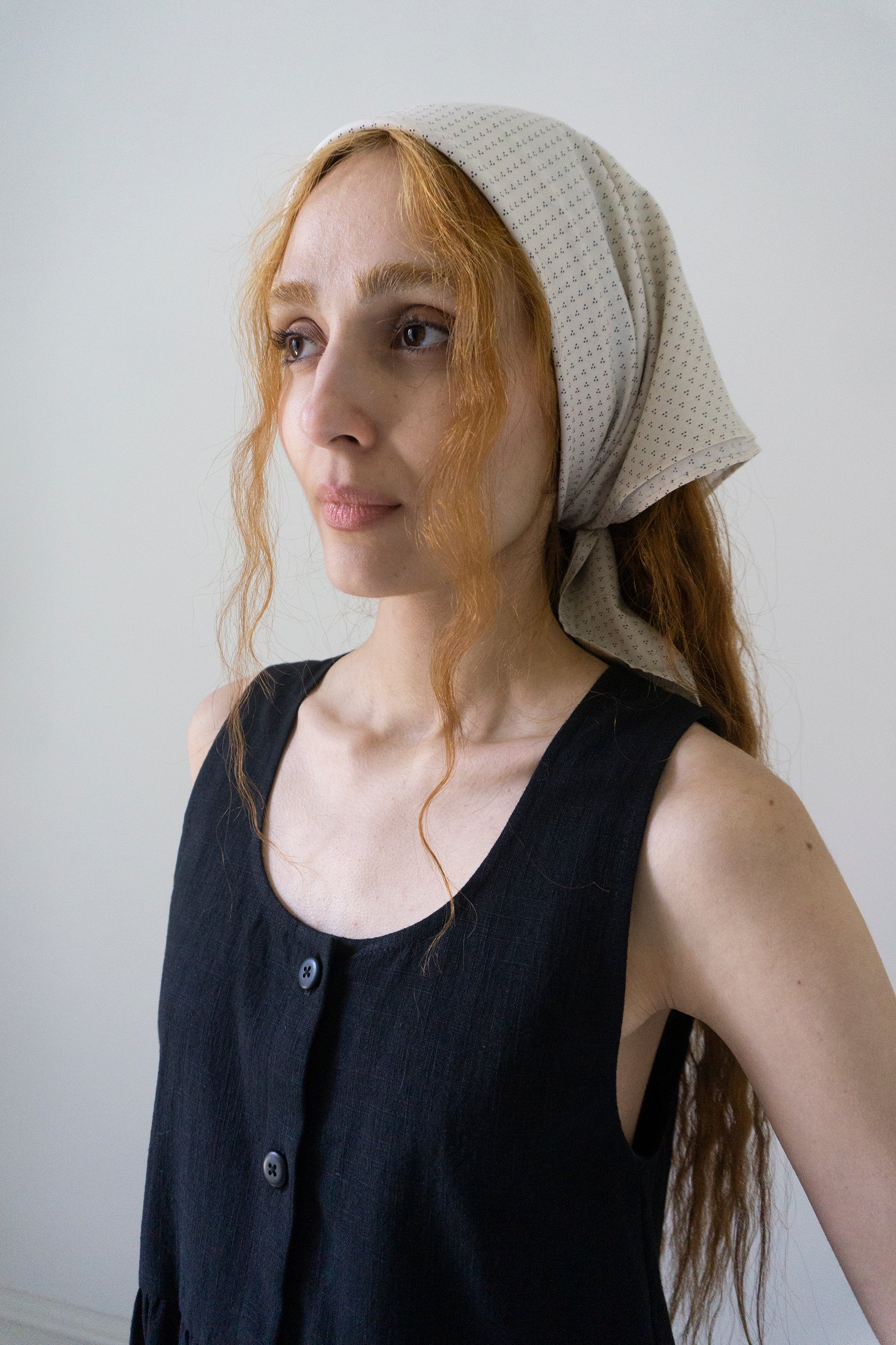 Scarf - White Calico