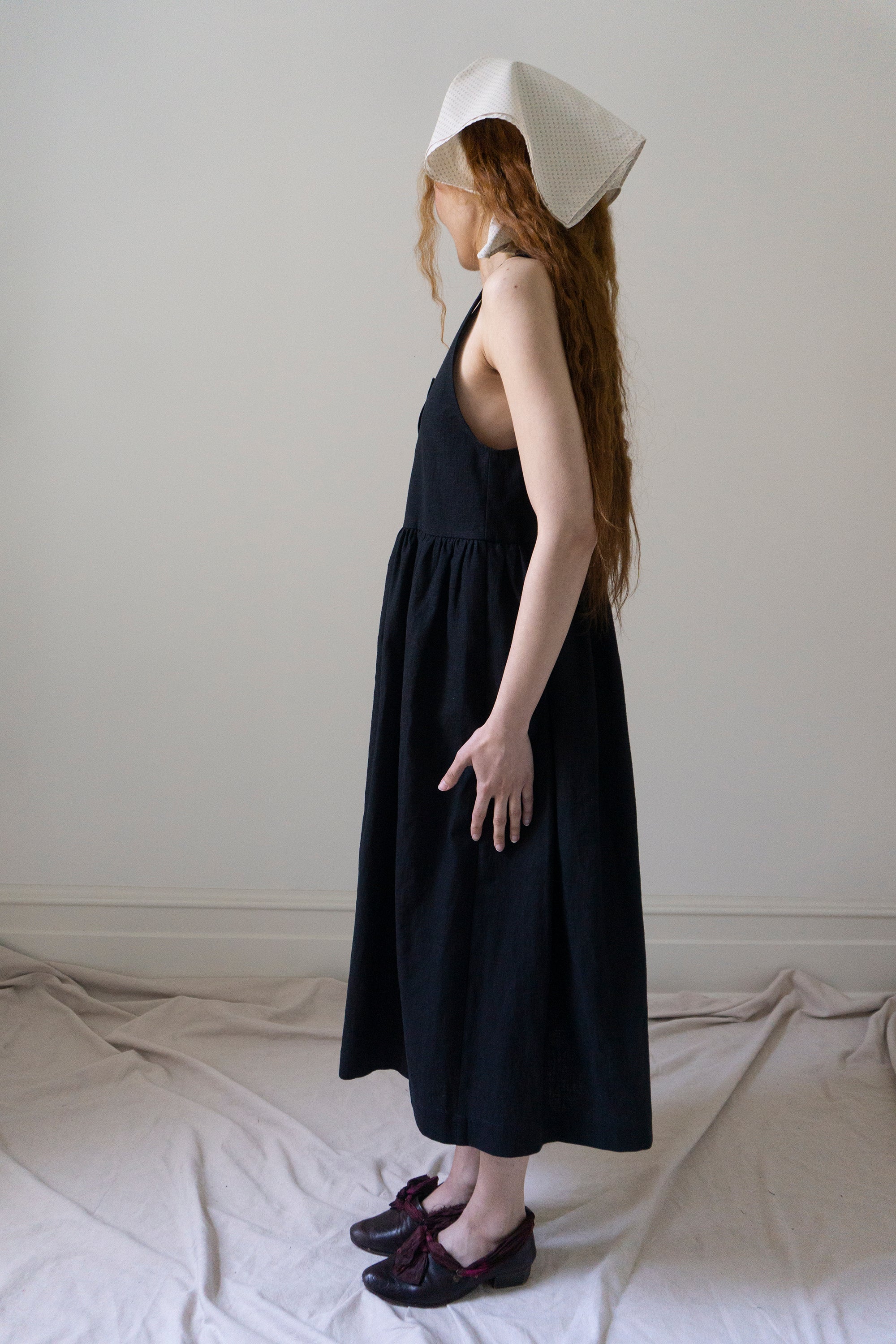 Maryse Linen Dress - Black