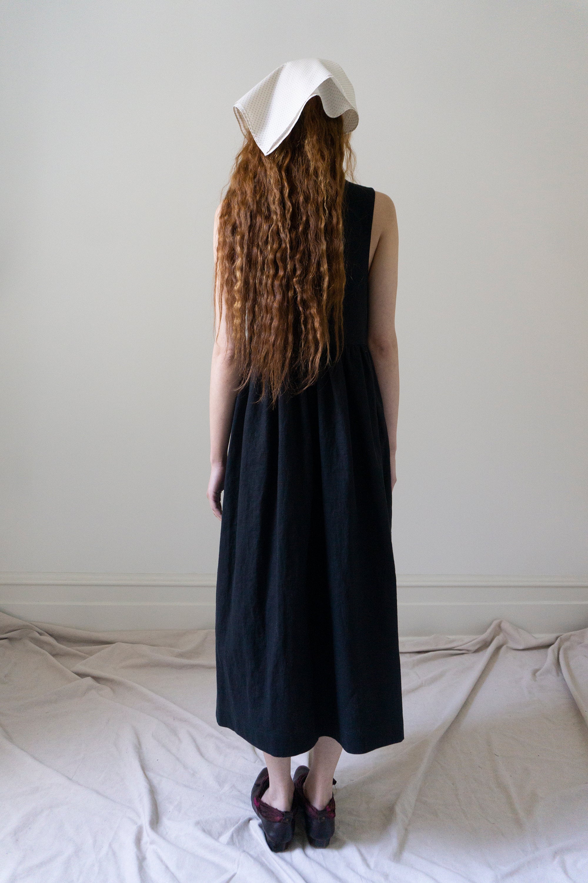 Maryse Linen Dress - Black