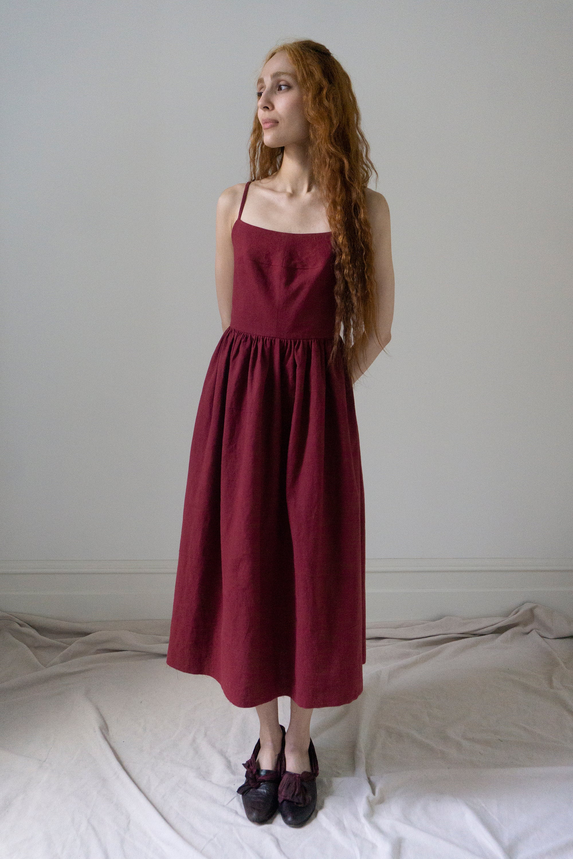 Mathilde Dress - Dark Red