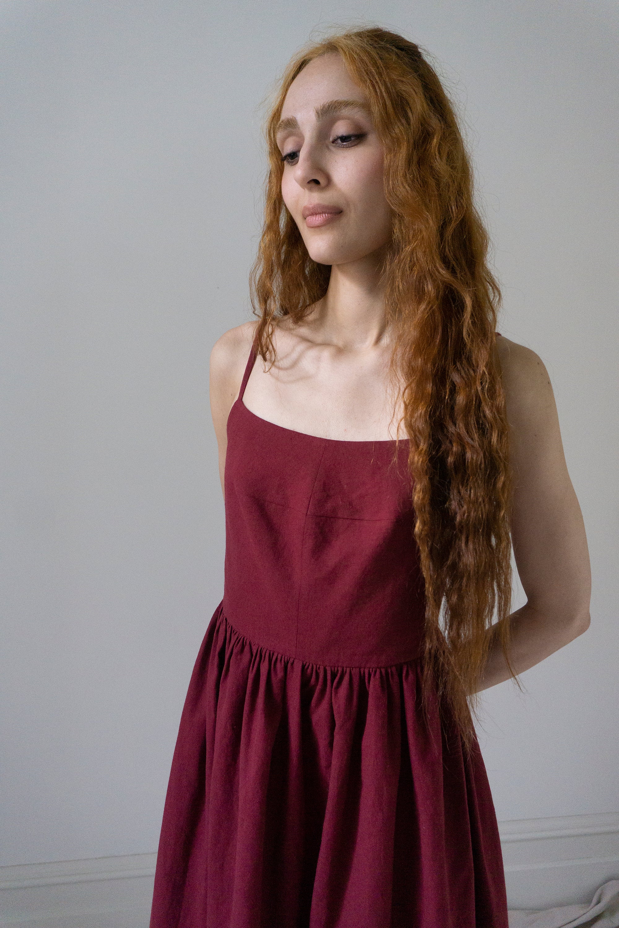 Mathilde Dress - Dark Red