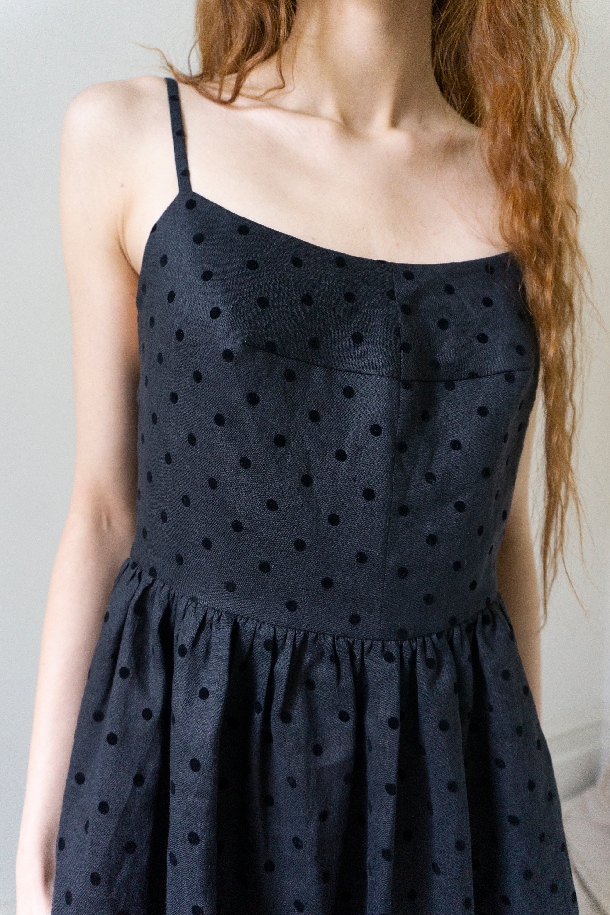 Mathilde Dress - Black Dotted Swiss