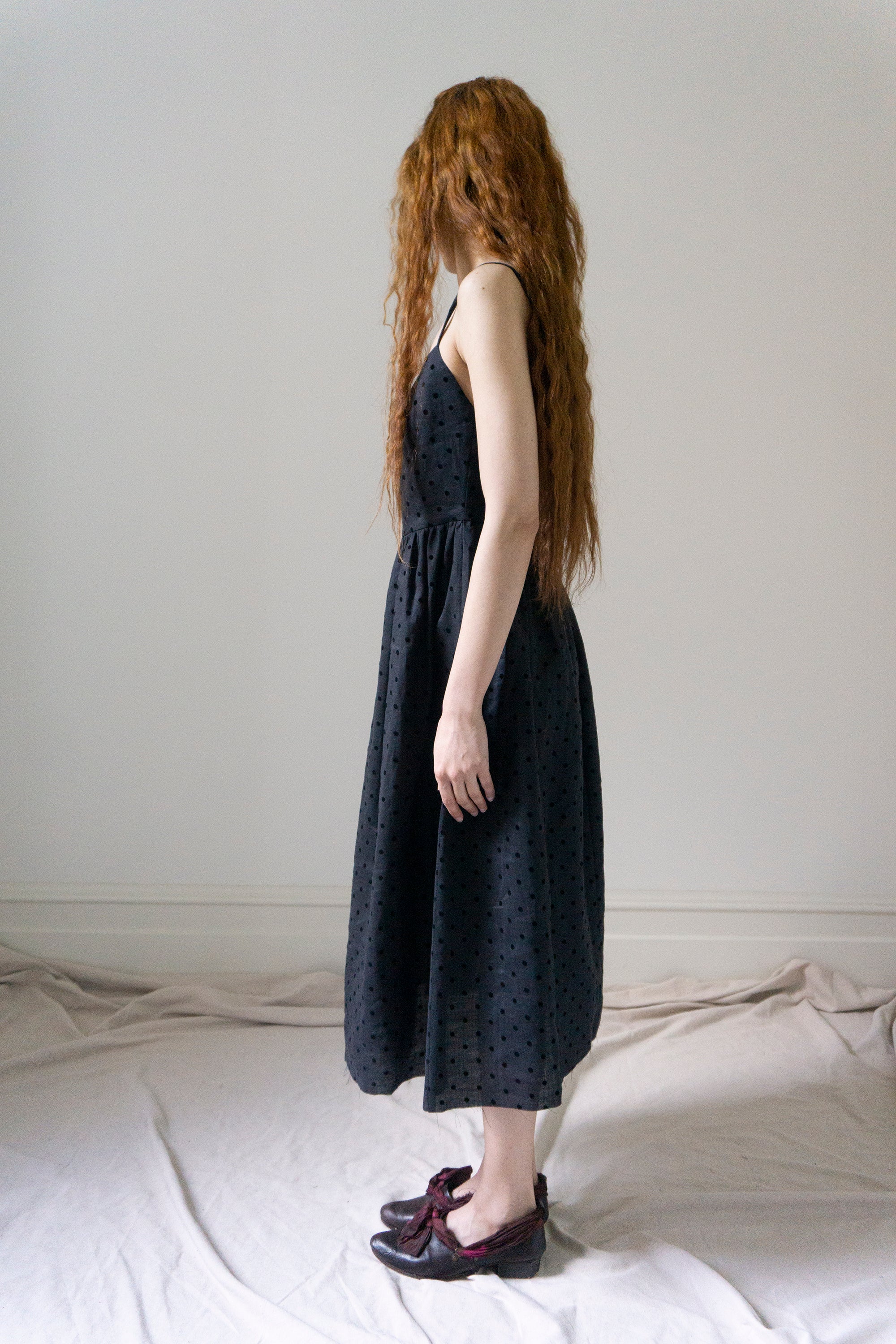Mathilde Dress - Black Dotted Swiss