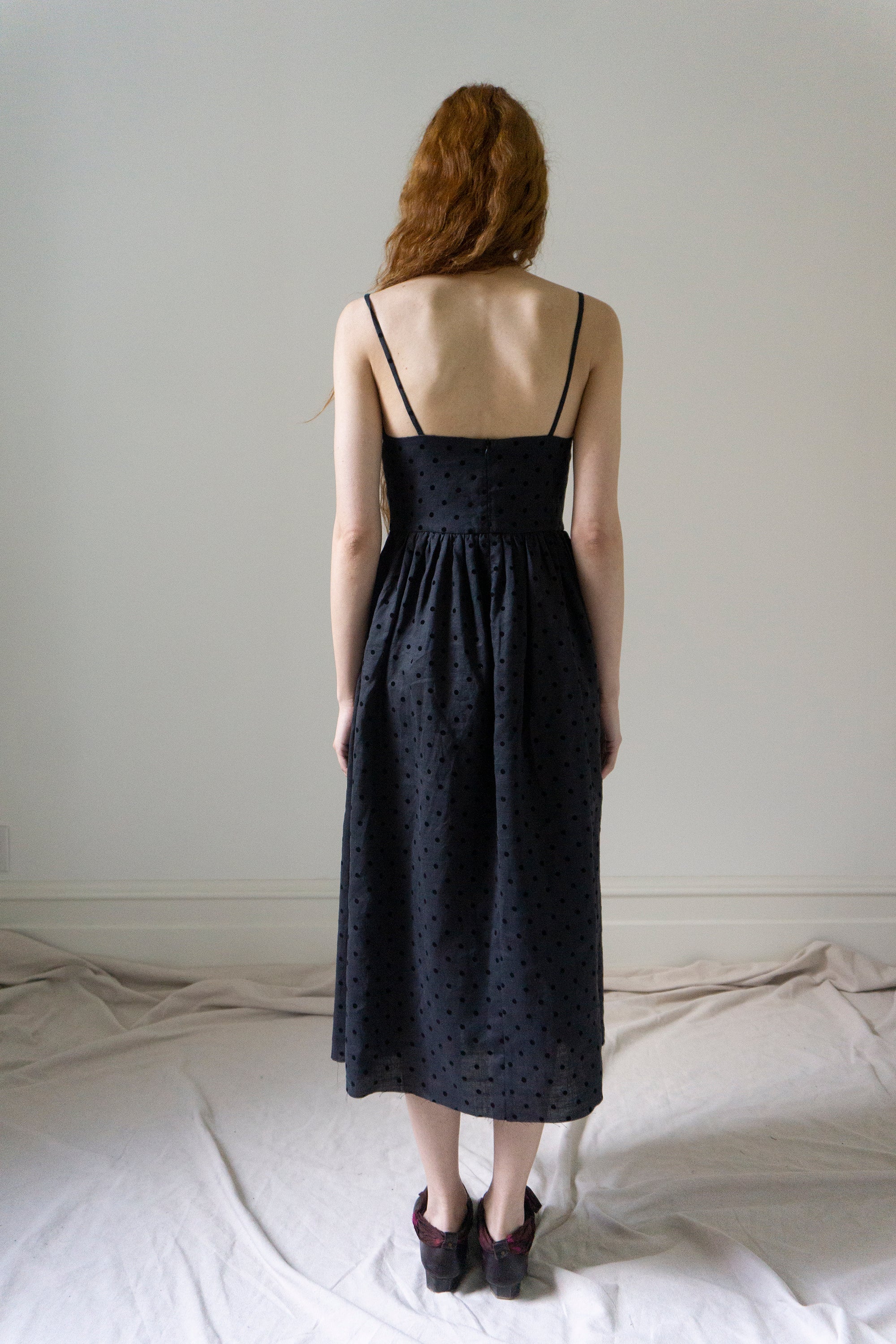 Mathilde Dress - Black Dotted Swiss