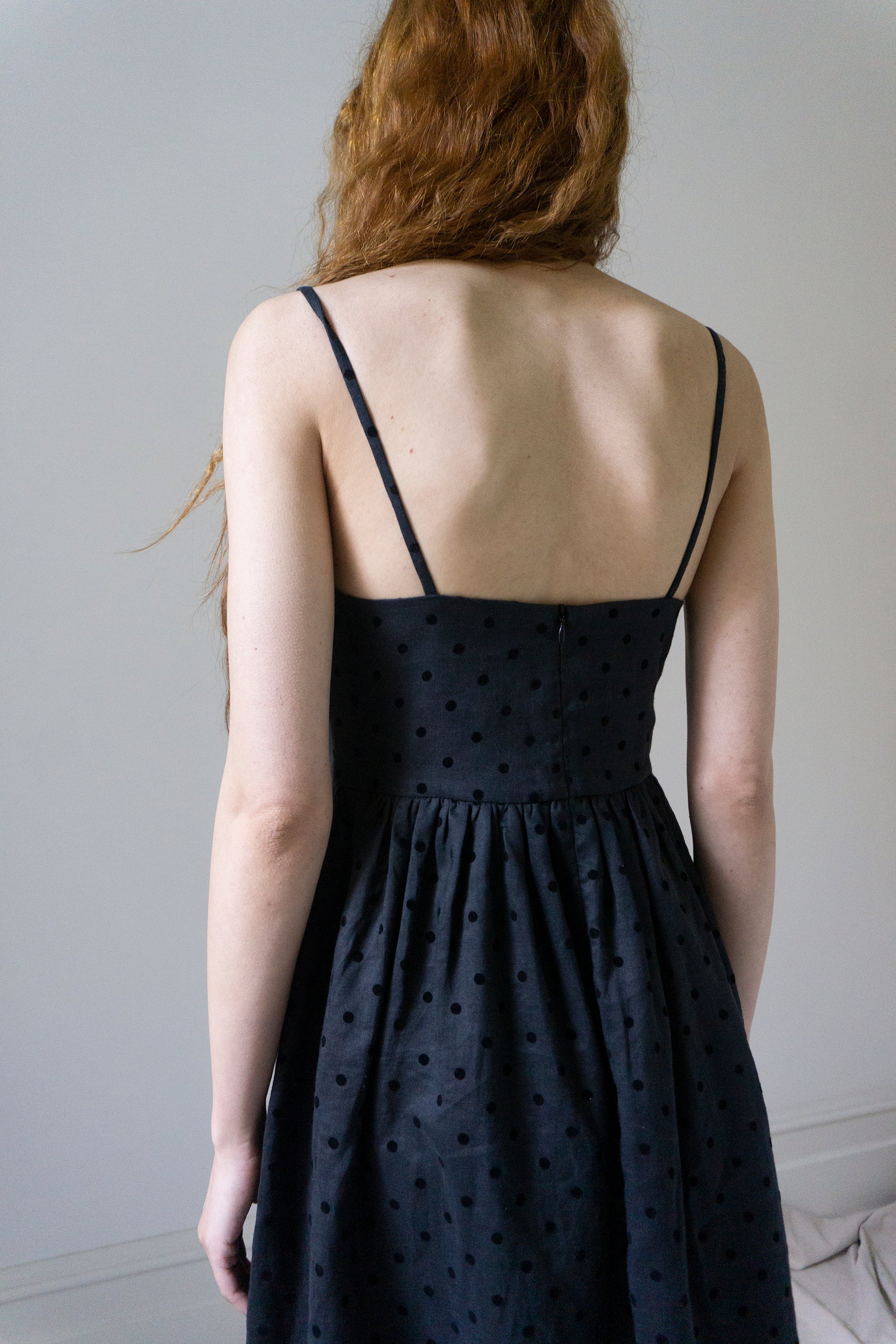 Mathilde Dress - Black Dotted Swiss