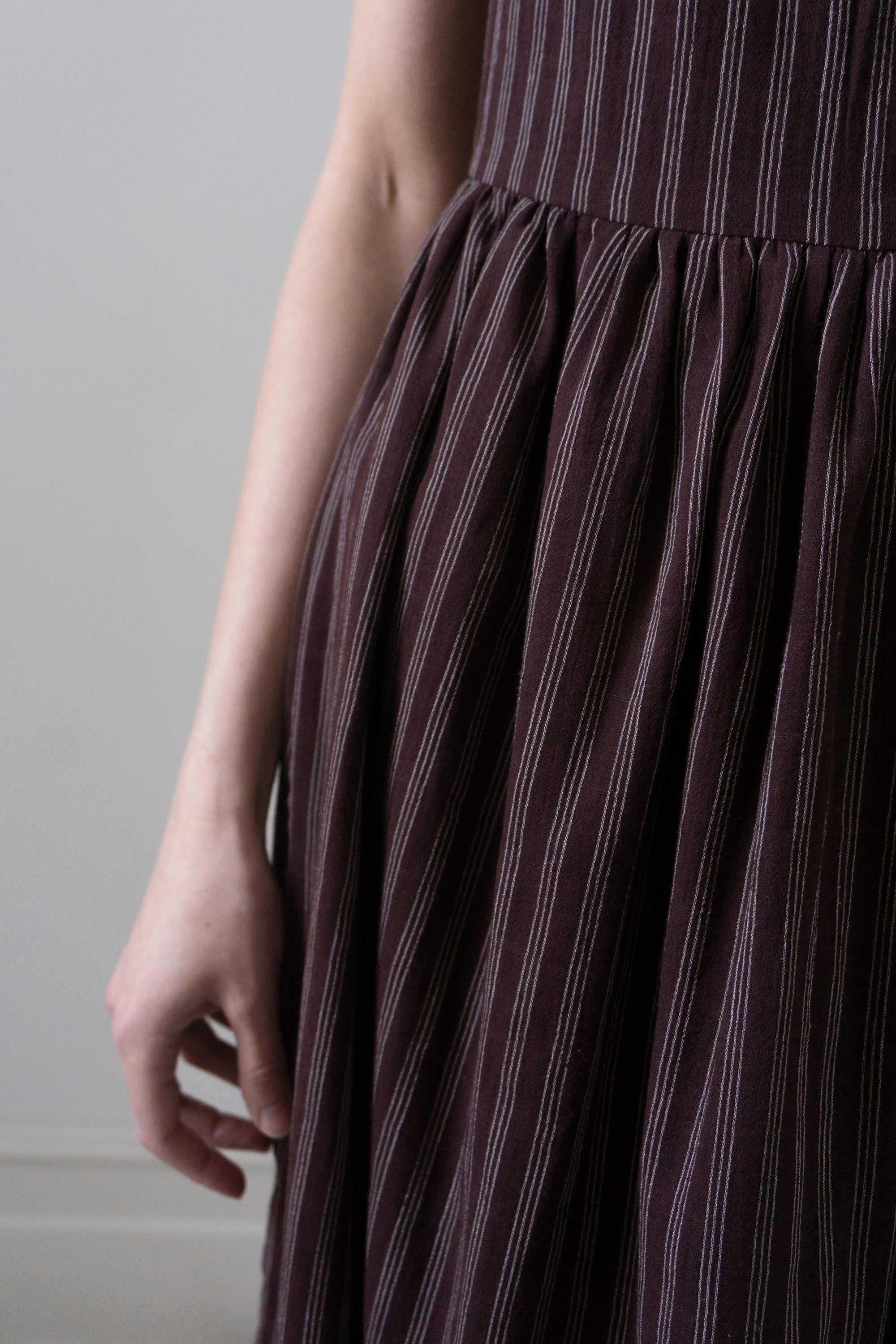 Mathilde Dress - Mahogany Stripe