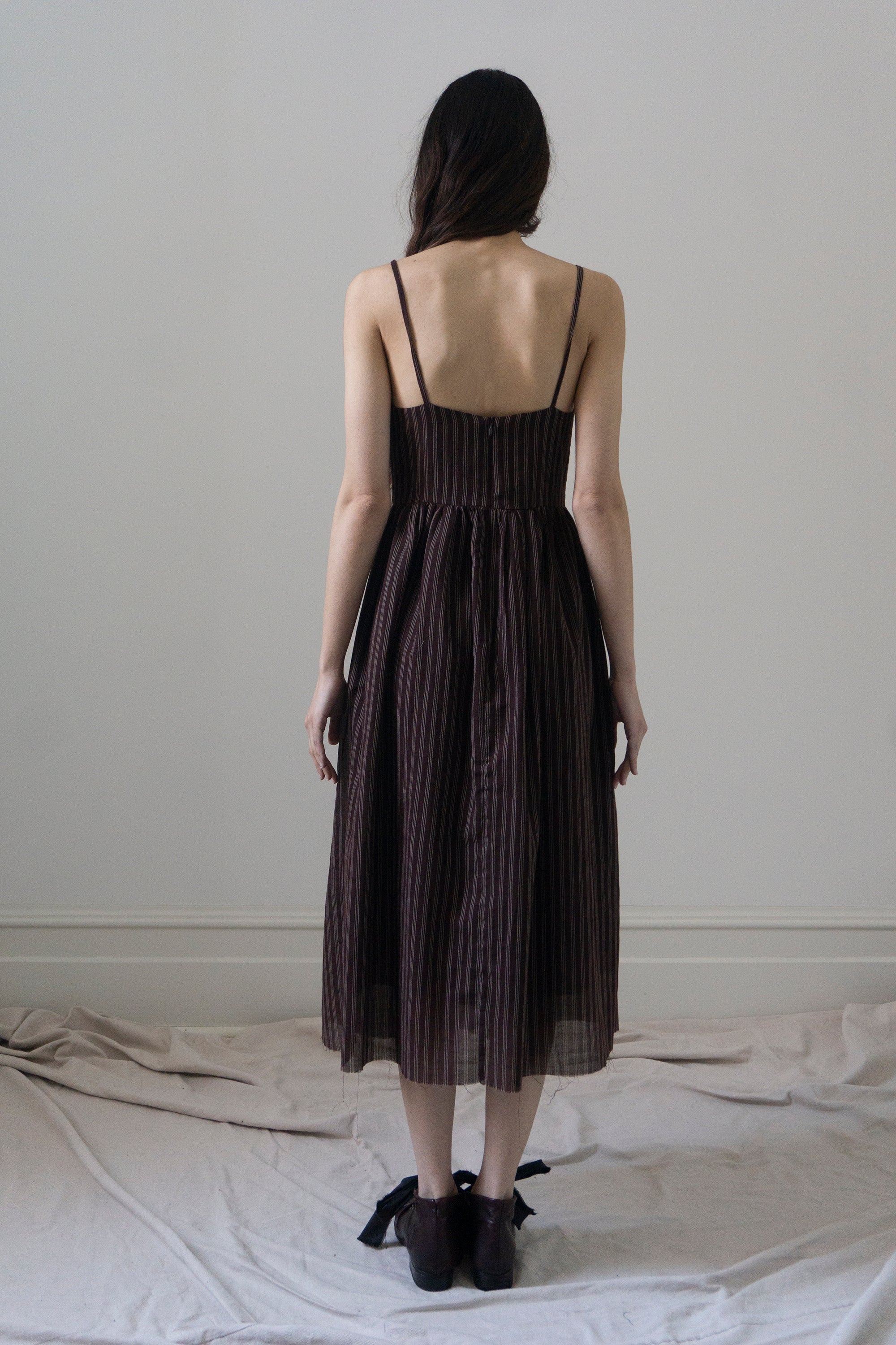 Mathilde Dress - Mahogany Stripe