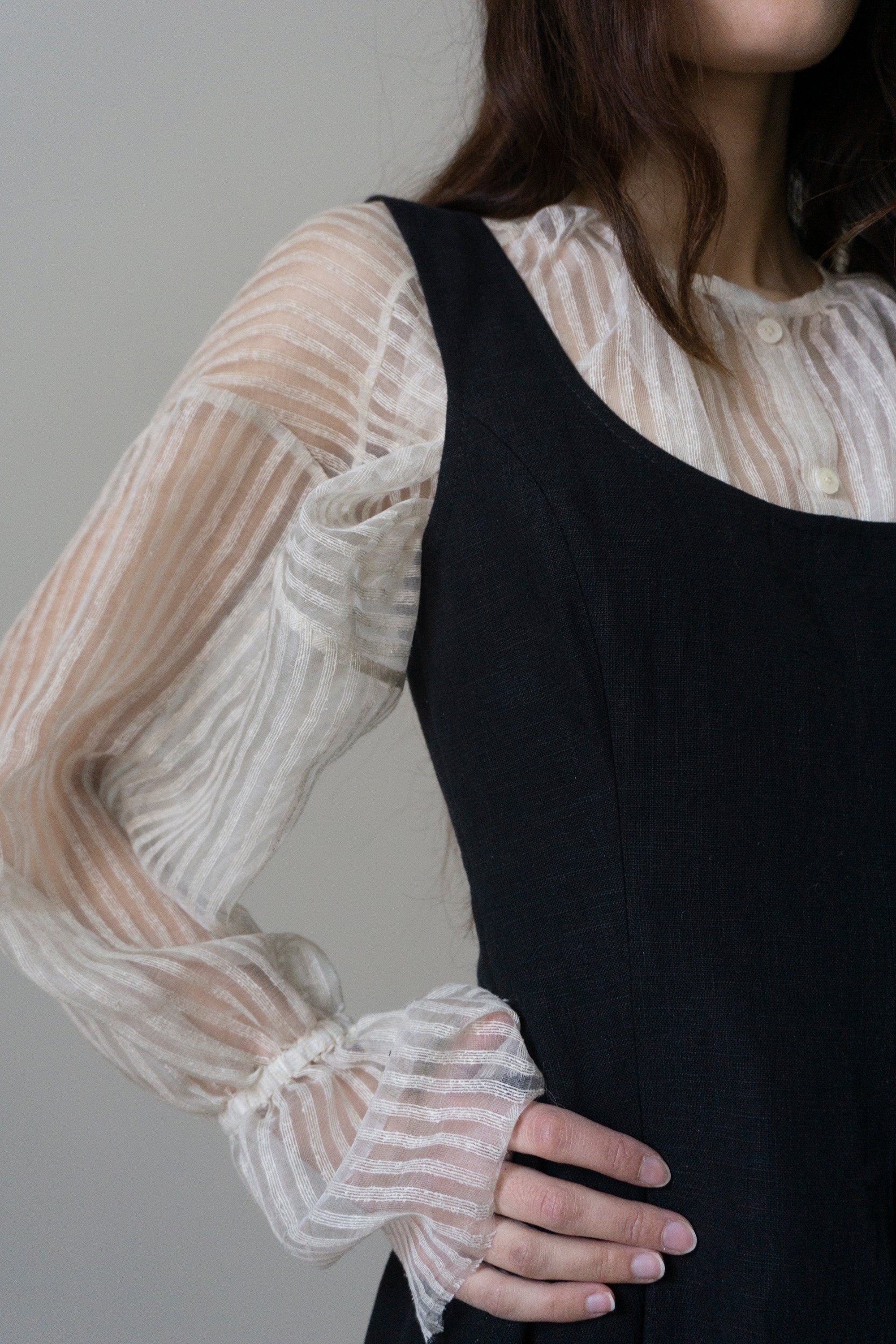 Nadima Linen Dress - Black