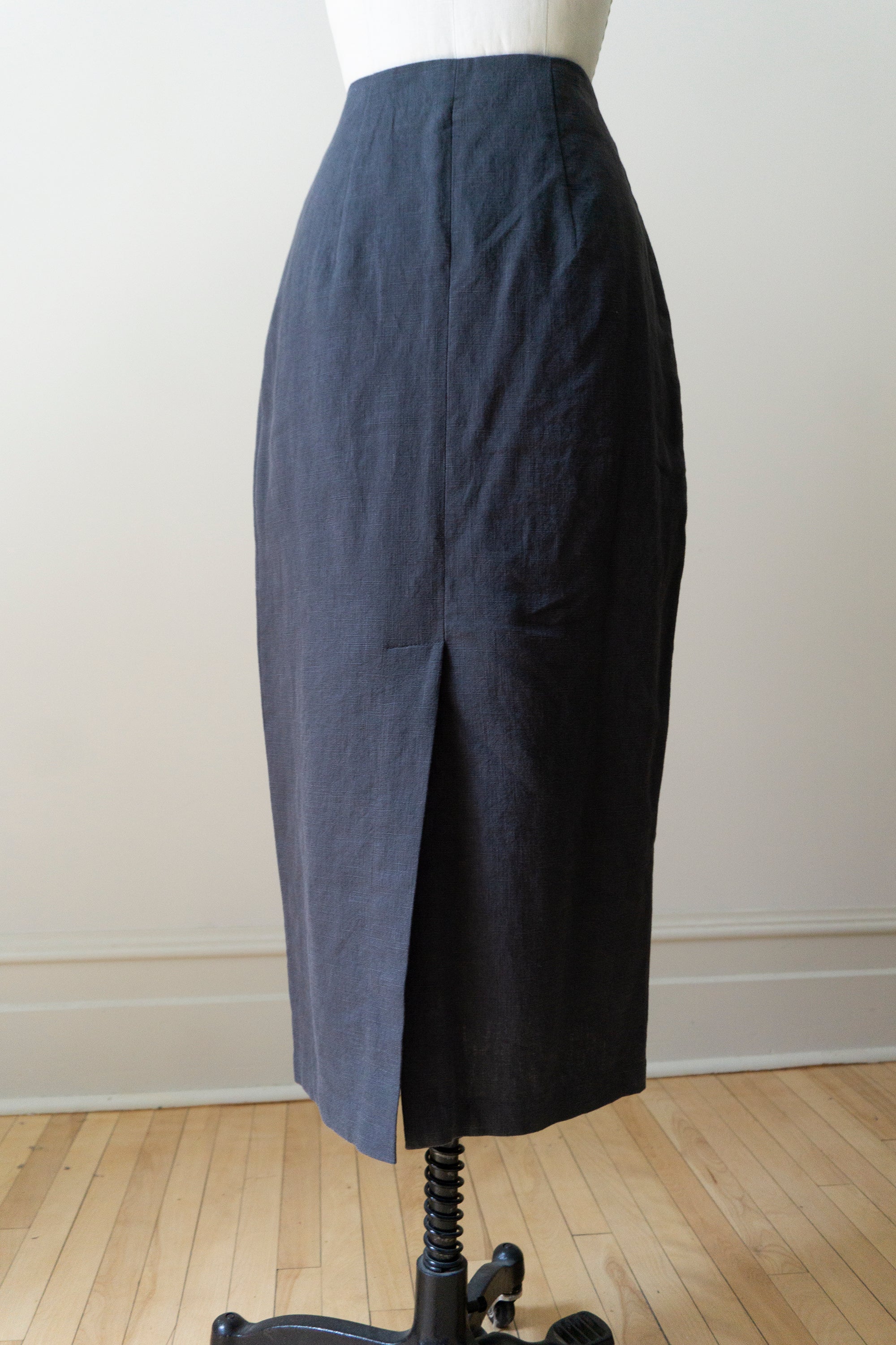 Nora Linen Skirt - Slate (SIZE XS)
