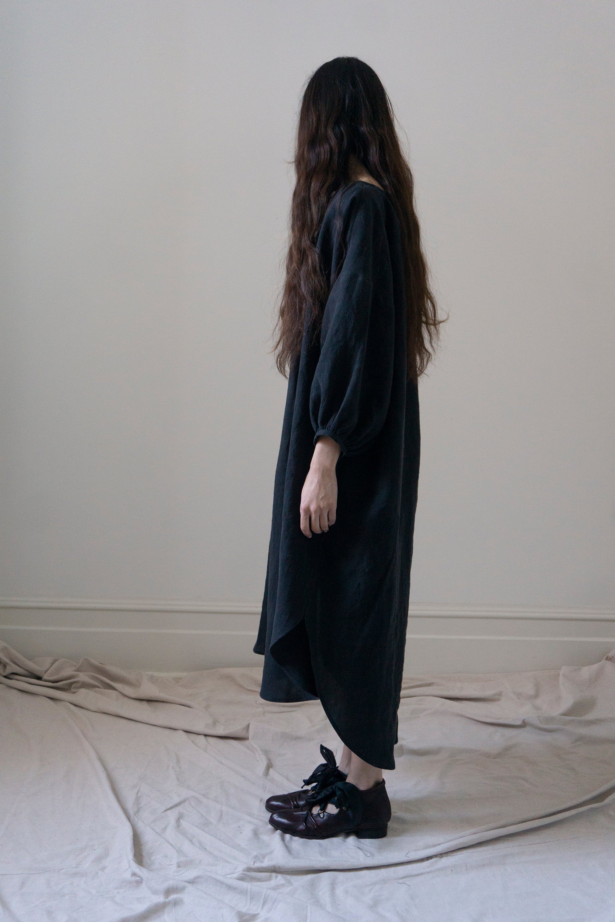 Orion Linen Dress - Black