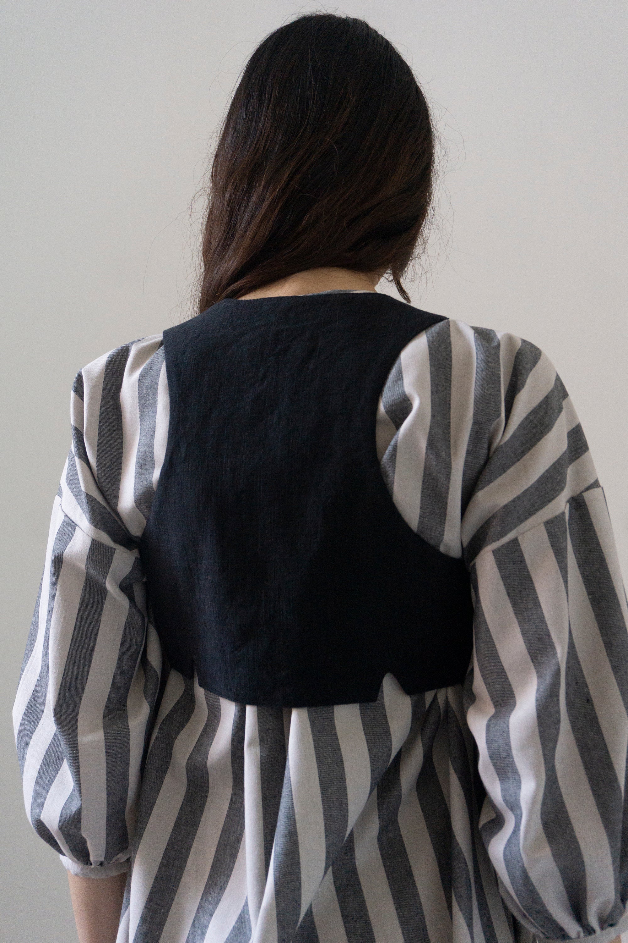 Isolde Bodice - Black Linen